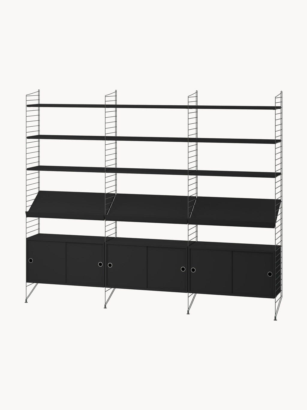 Cabinet String System with Sliding Doors, W 78 x D 30 cm