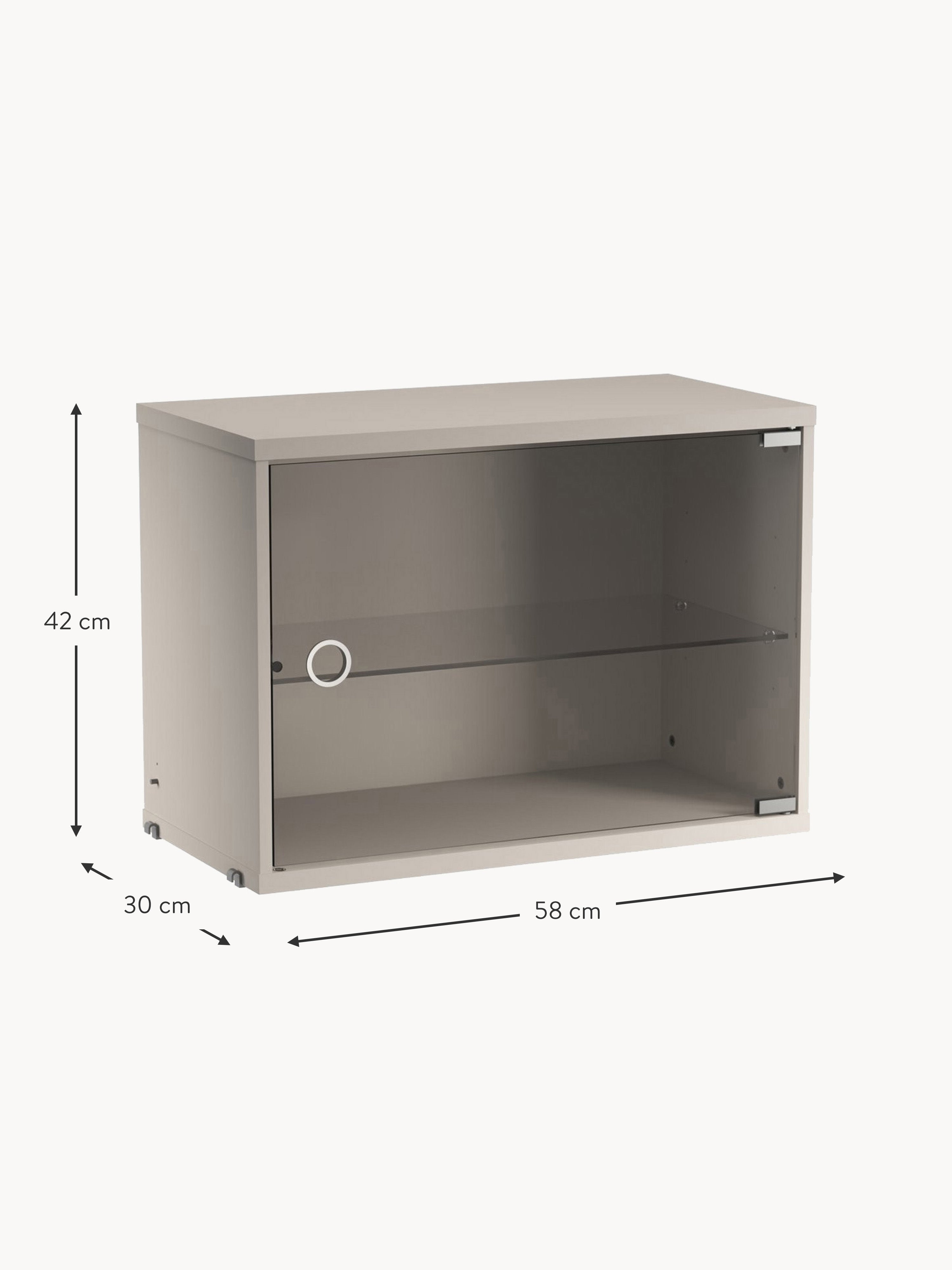 Display Cabinet String System with Swing Glass Door, W 58 x D 30 cm
