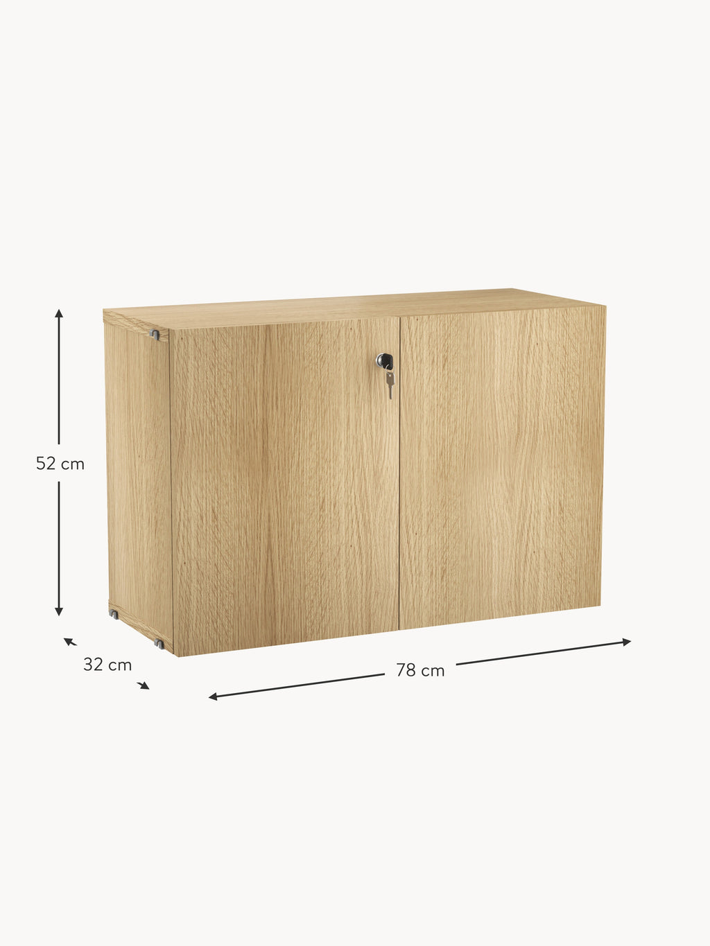 Cabinet String System with Lock, W 78 x D 32 cm