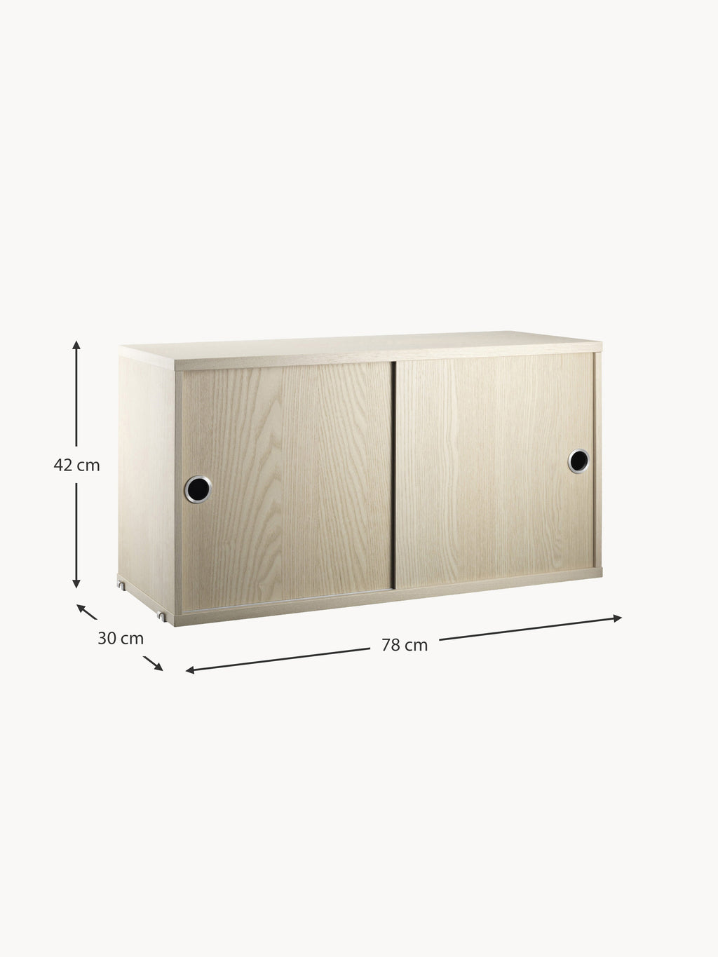 Cabinet String System with Sliding Doors, W 78 x D 30 cm