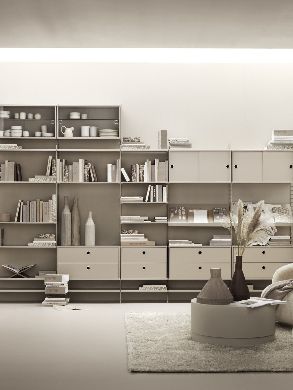 Cabinet String System with Sliding Doors, W 78 x D 20 cm