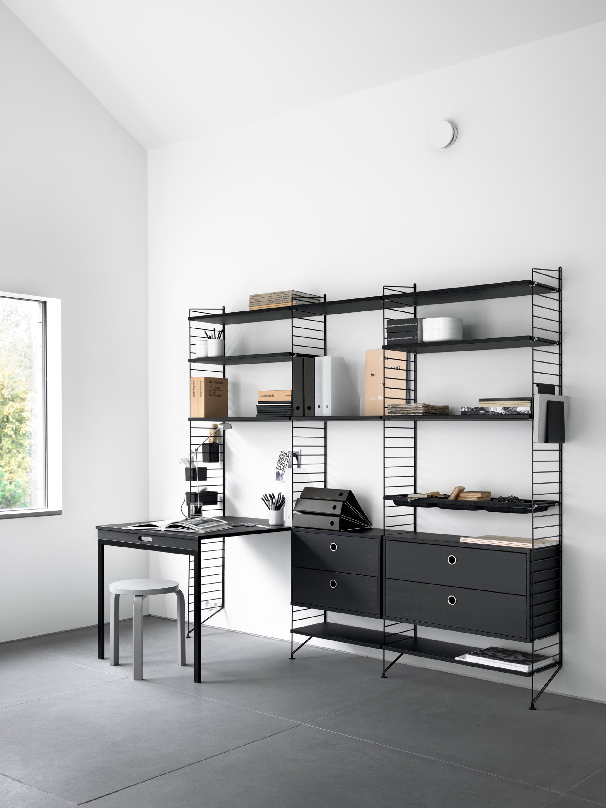 Cabinet String System with Drawers, W 58 x D 30 cm