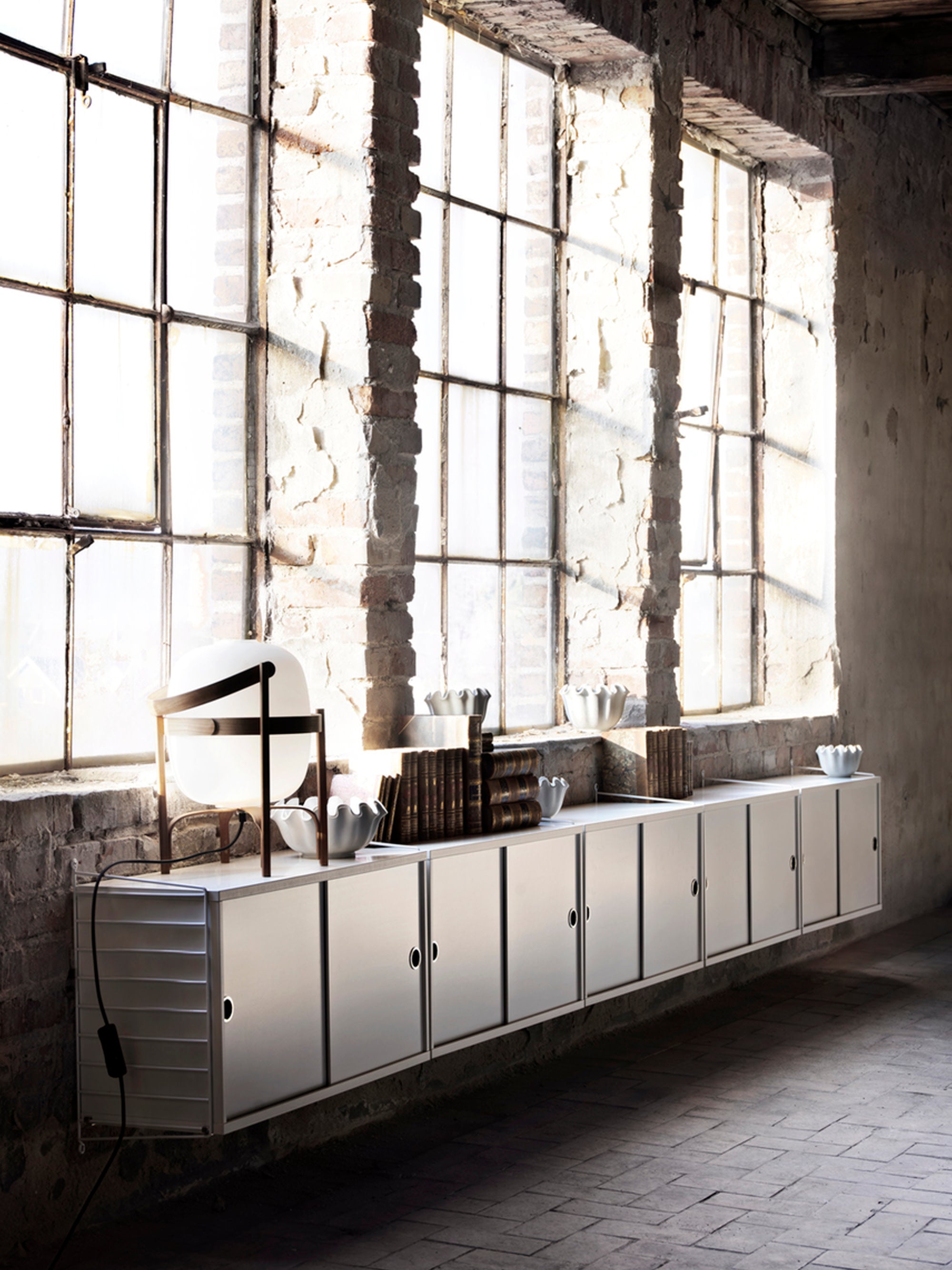 Cabinet String System with Sliding Doors, W 78 x D 20 cm
