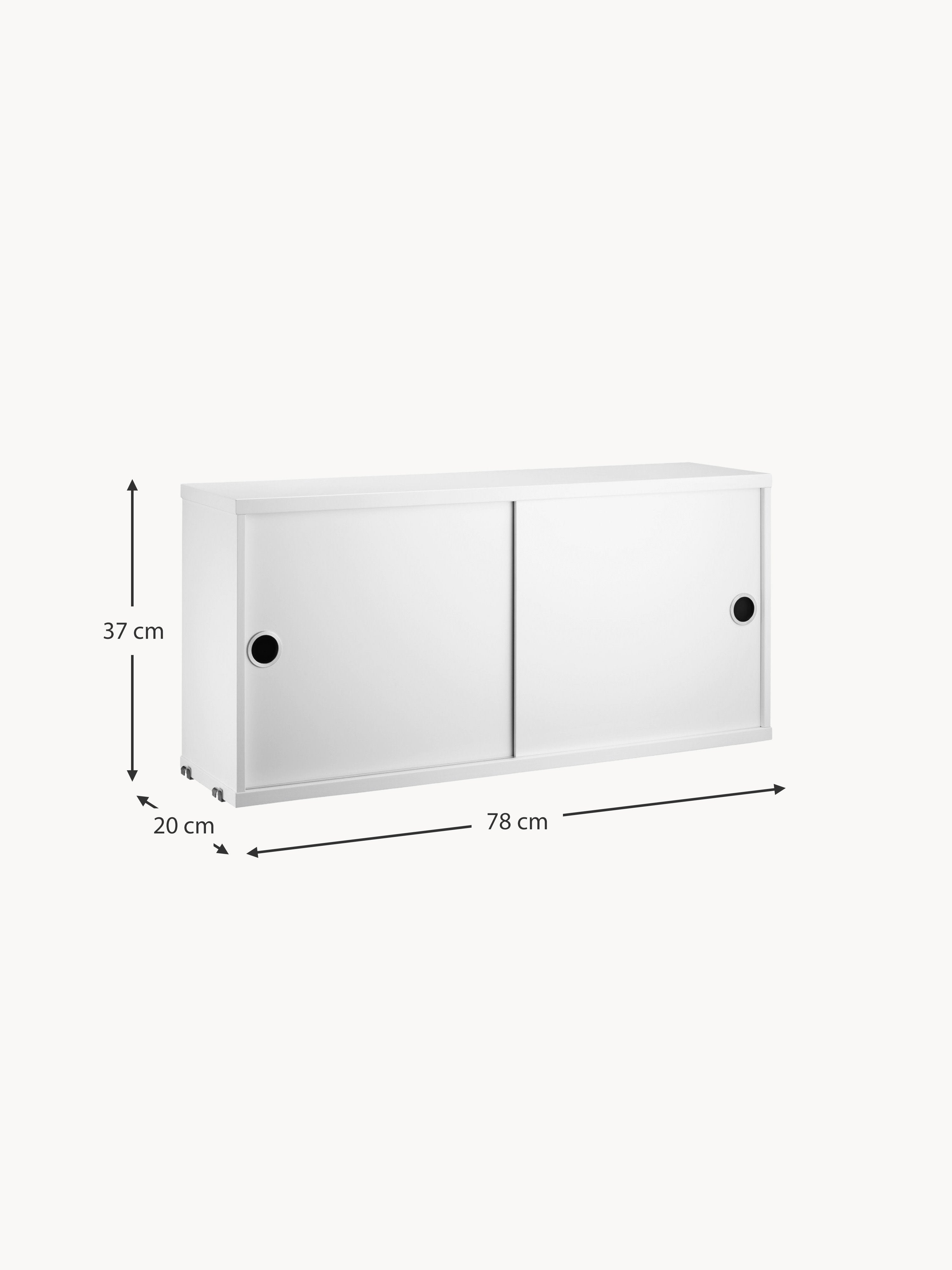 Cabinet String System with Sliding Doors, W 78 x D 20 cm