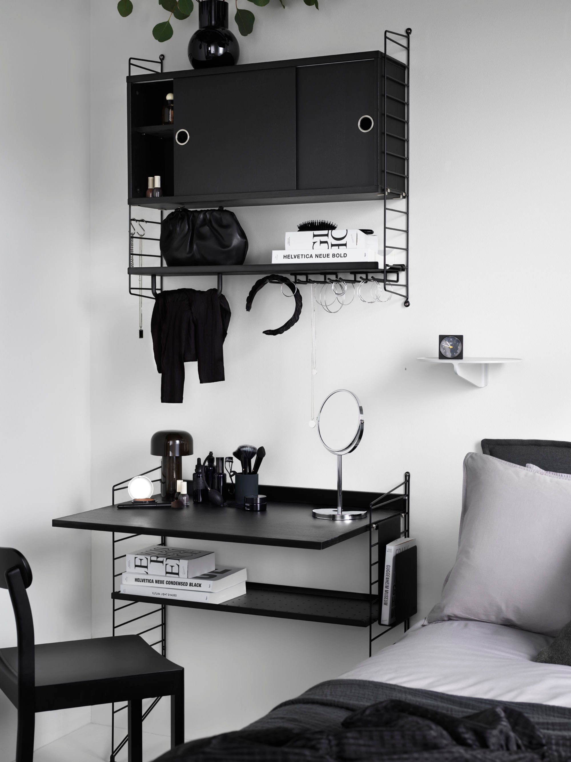 Cabinet String System with Sliding Doors, W 78 x D 20 cm