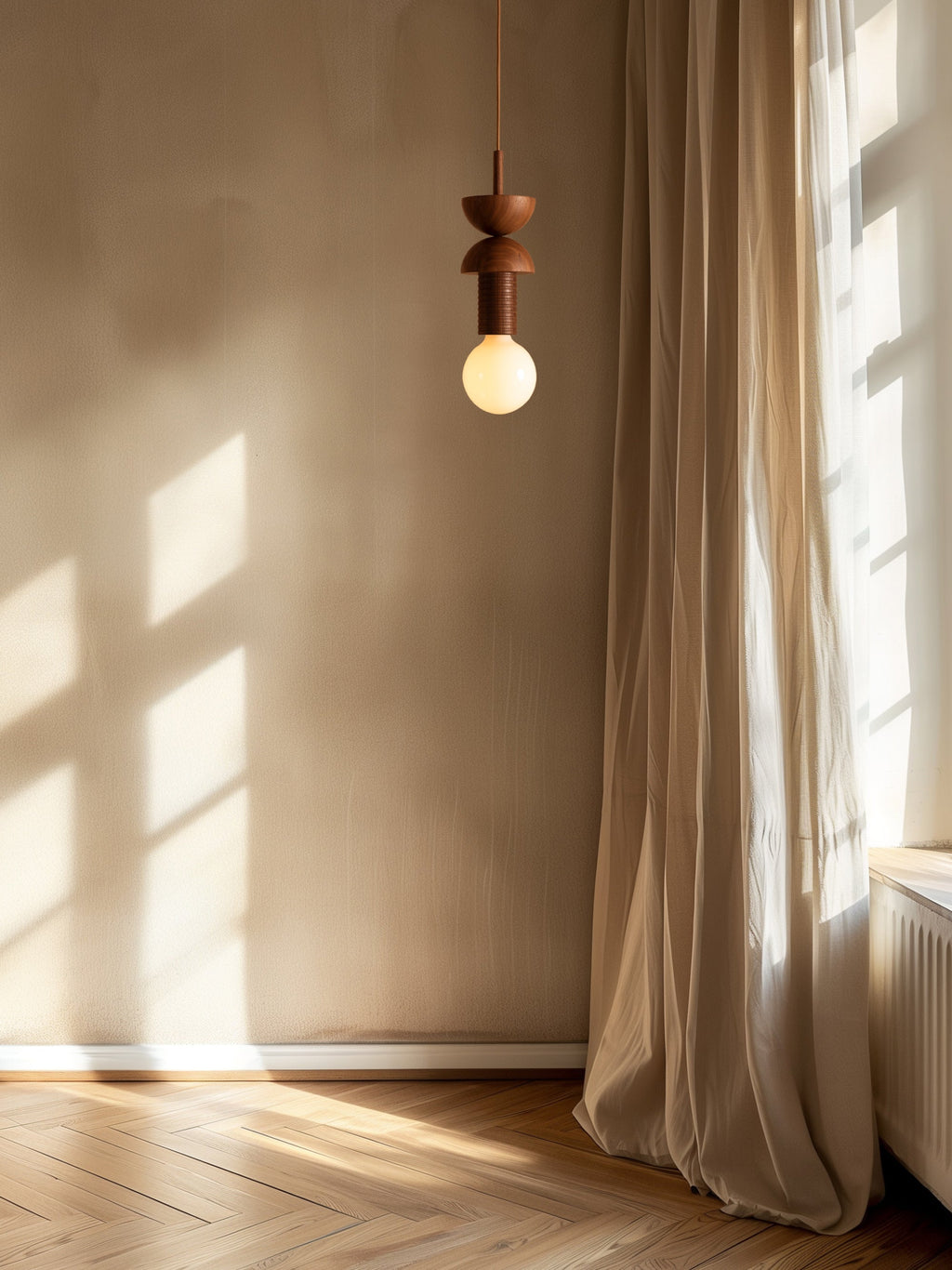 Walnuss Small Handmade Dimmable Pendant Light Junit