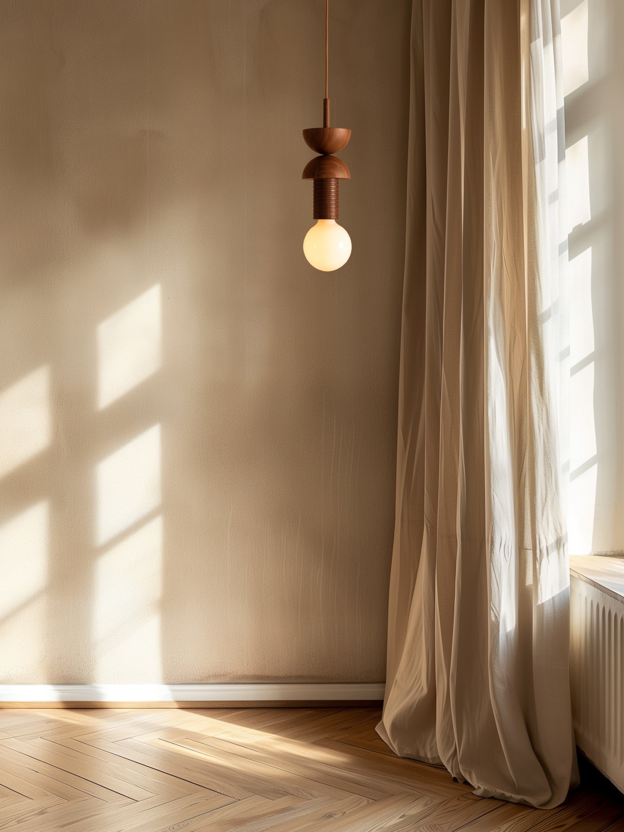 Walnuss Small Handmade Dimmable Pendant Light Junit
