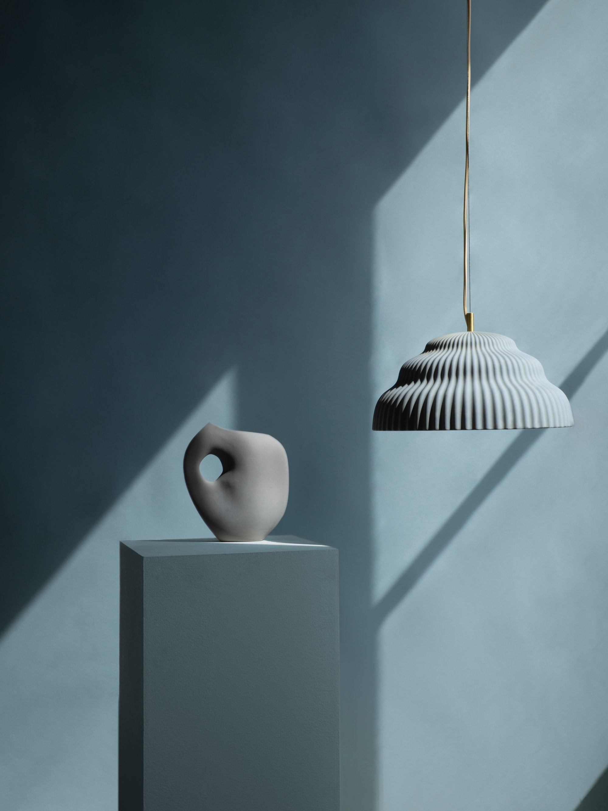 Kaskad Handmade Stoneware Pendant Light, in various sizes