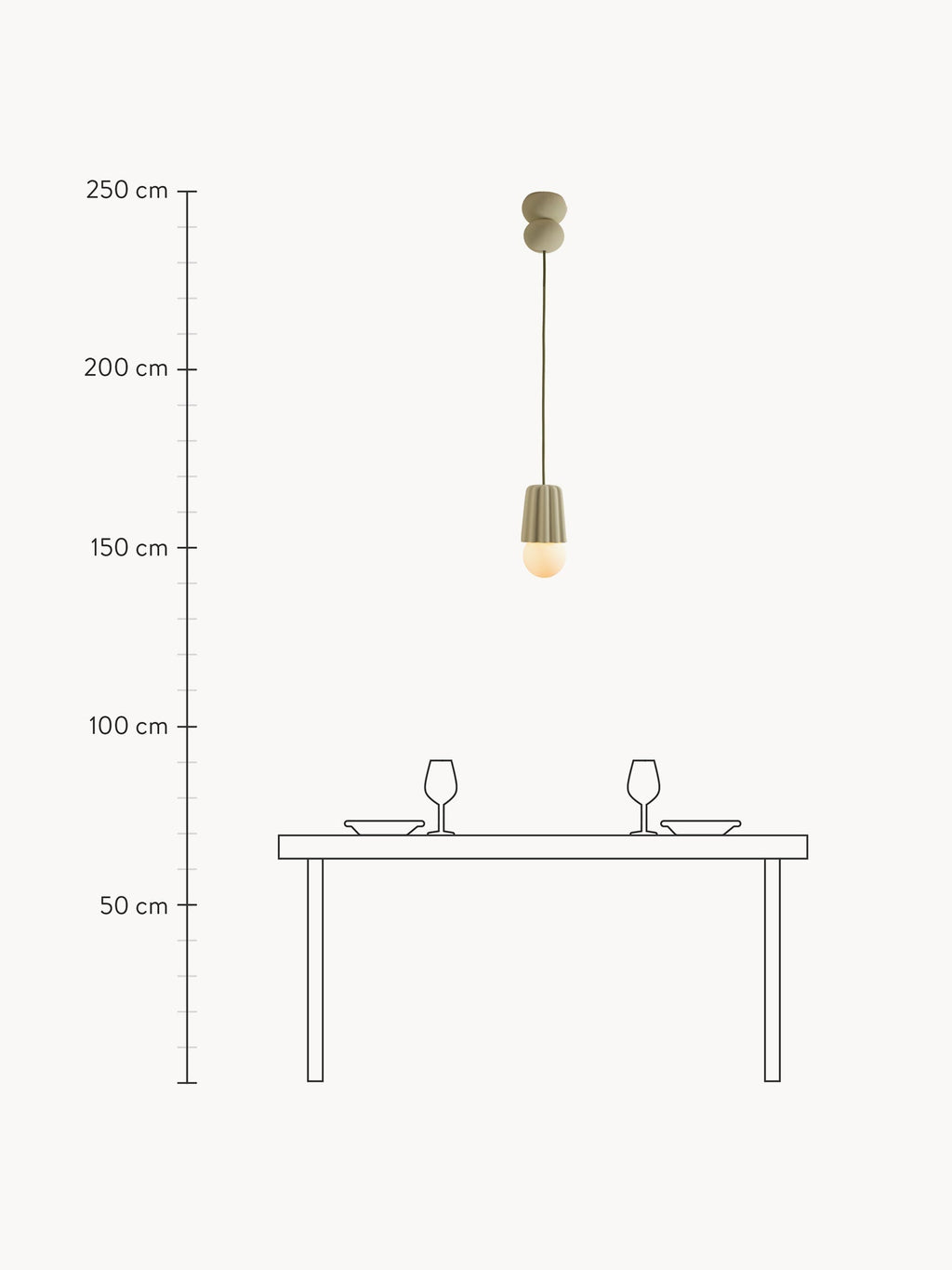 Small Handmade Dimmable Pendant Light STUCCO No. 1
