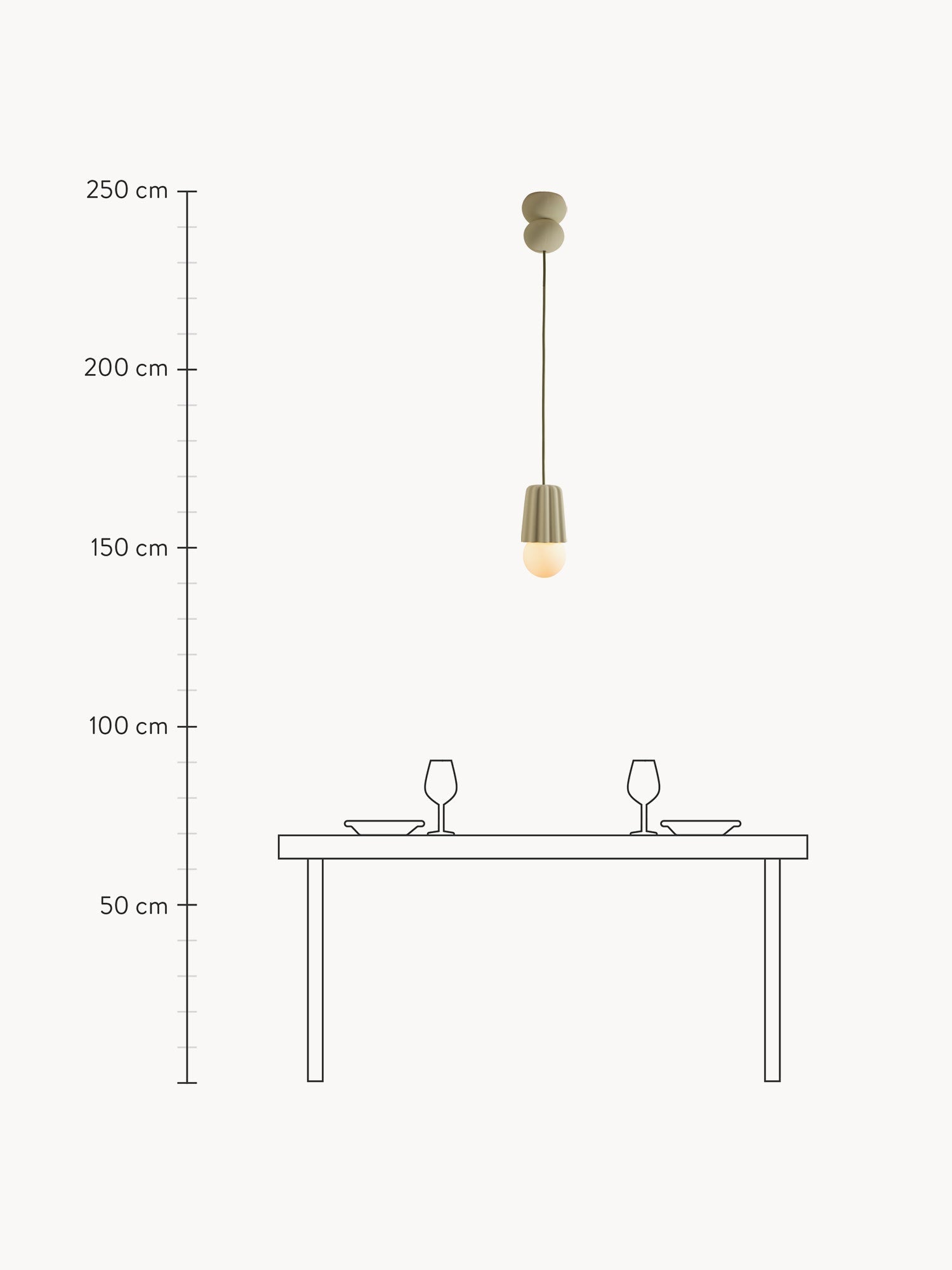 Small Handmade Dimmable Pendant Light STUCCO No. 1