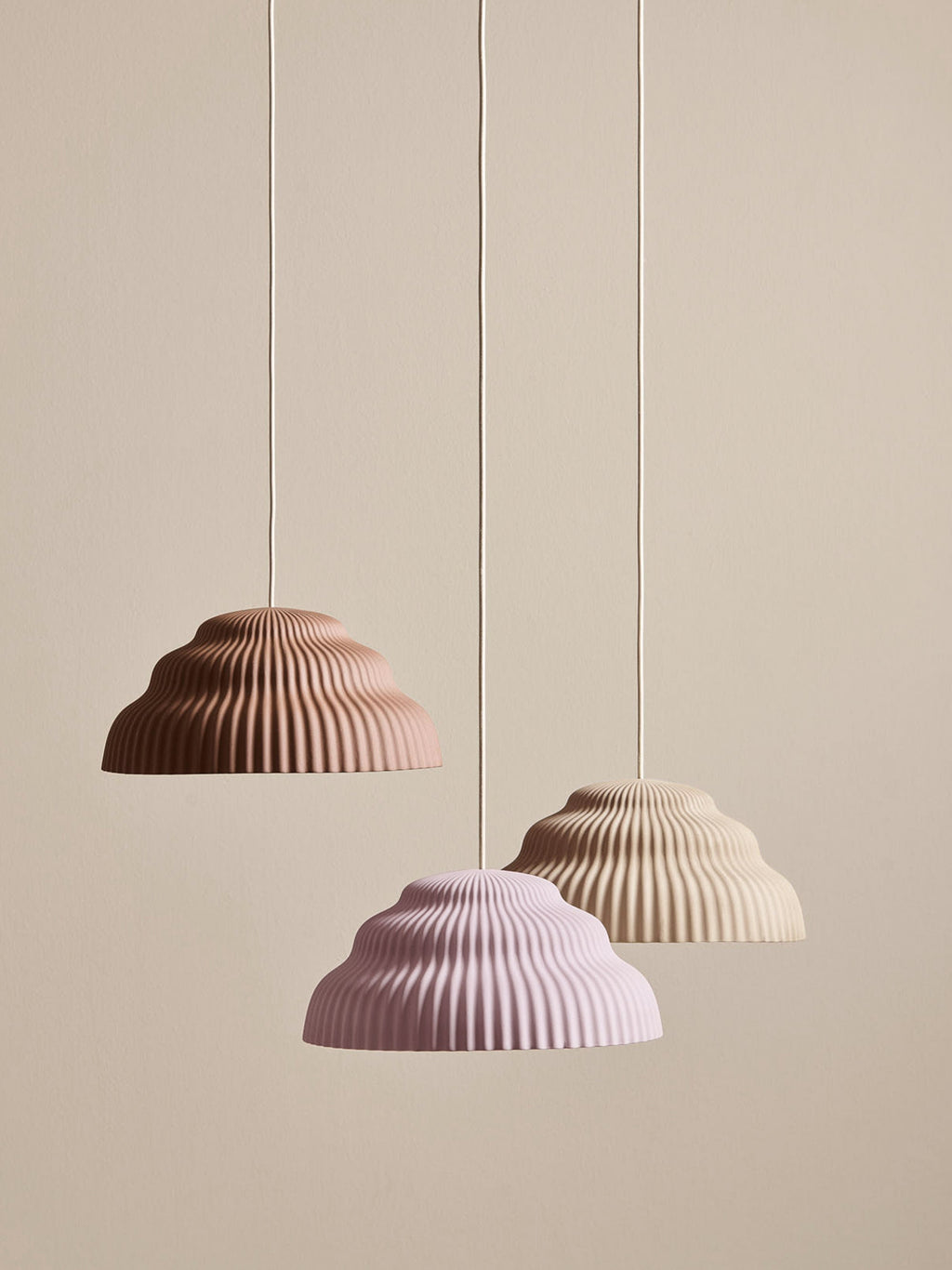 Kaskad Handmade Stoneware Pendant Light, in various sizes