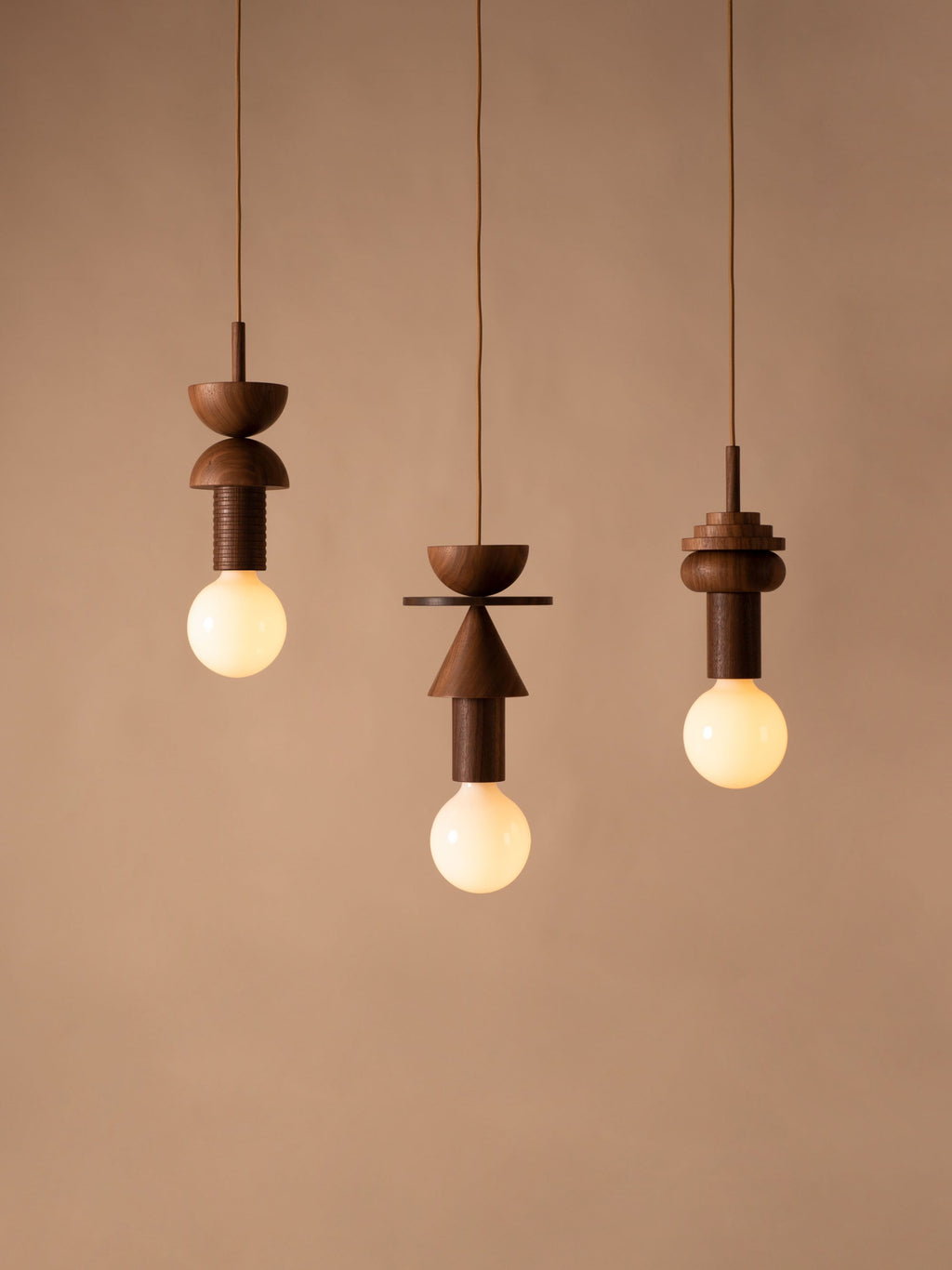 Walnuss Small Handmade Dimmable Pendant Light Junit