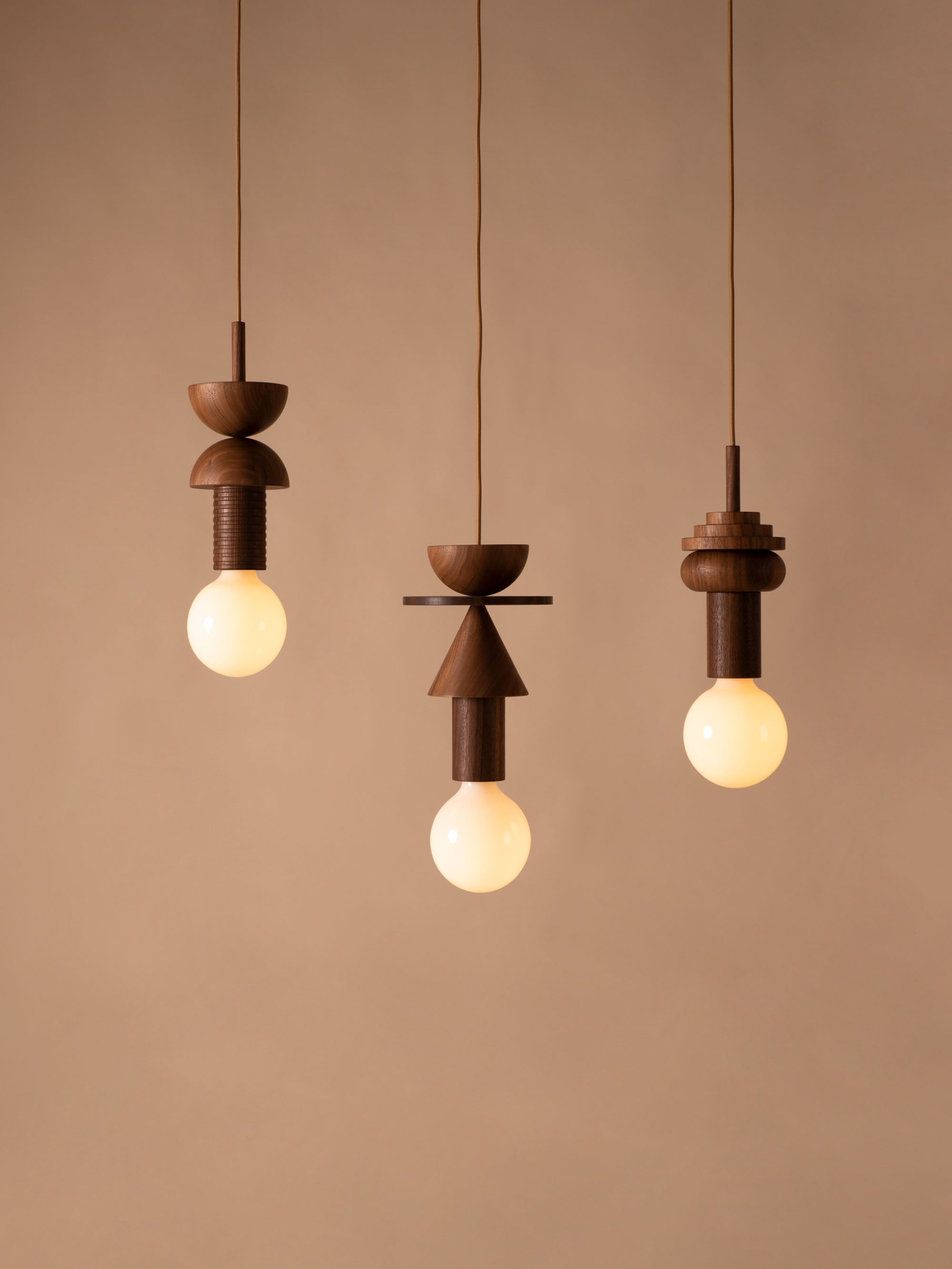 Walnuss Small Handmade Dimmable Pendant Light Junit