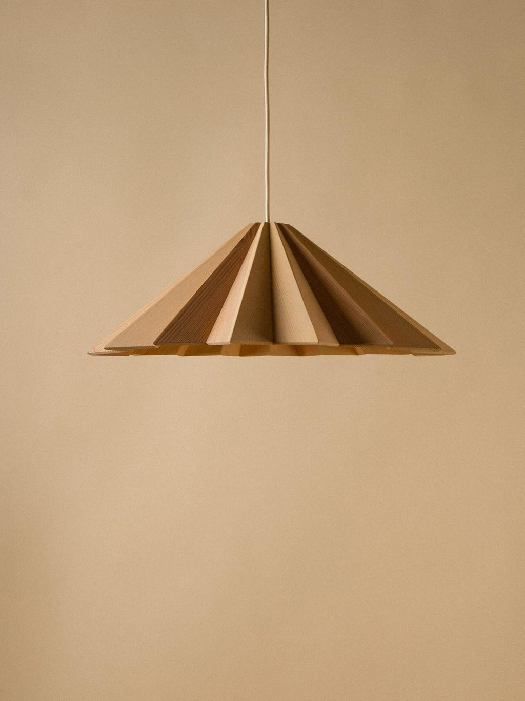 Stratus Handmade Pine Wood Pendant Light, in various sizes