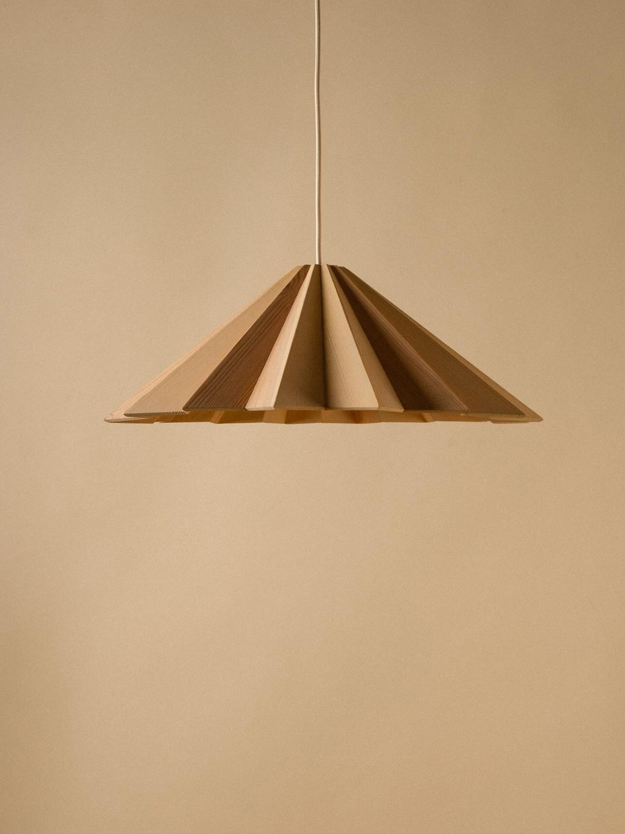 Stratus Handmade Pine Wood Pendant Light, in various sizes