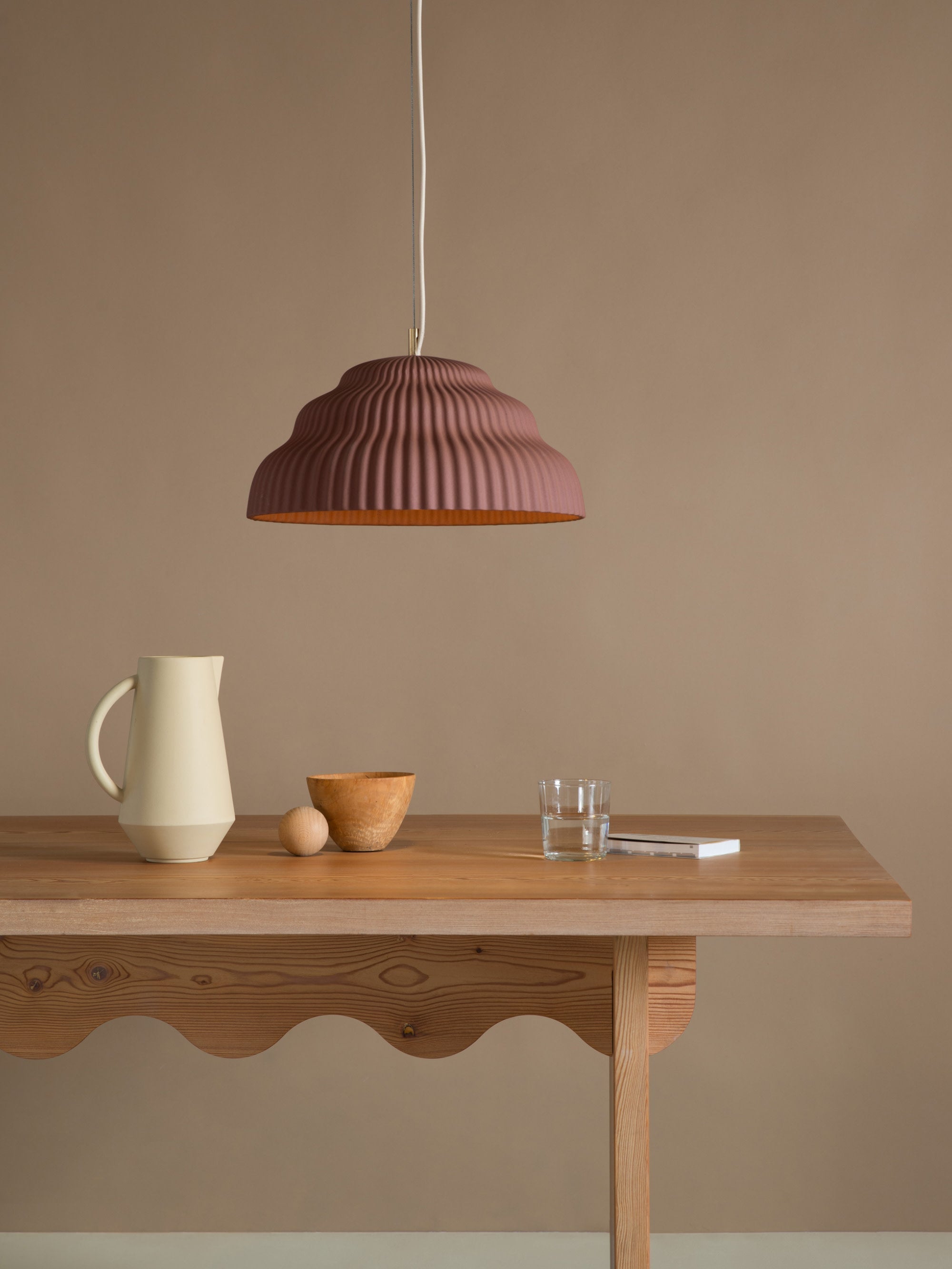 Kaskad Handmade Stoneware Pendant Light, in various sizes