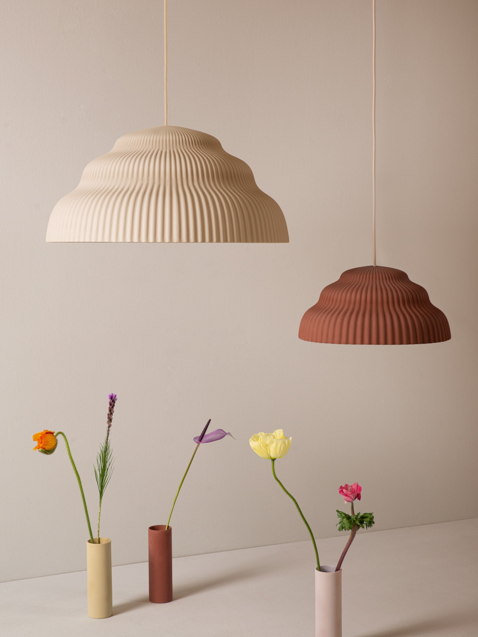 Kaskad Handmade Stoneware Pendant Light, in various sizes