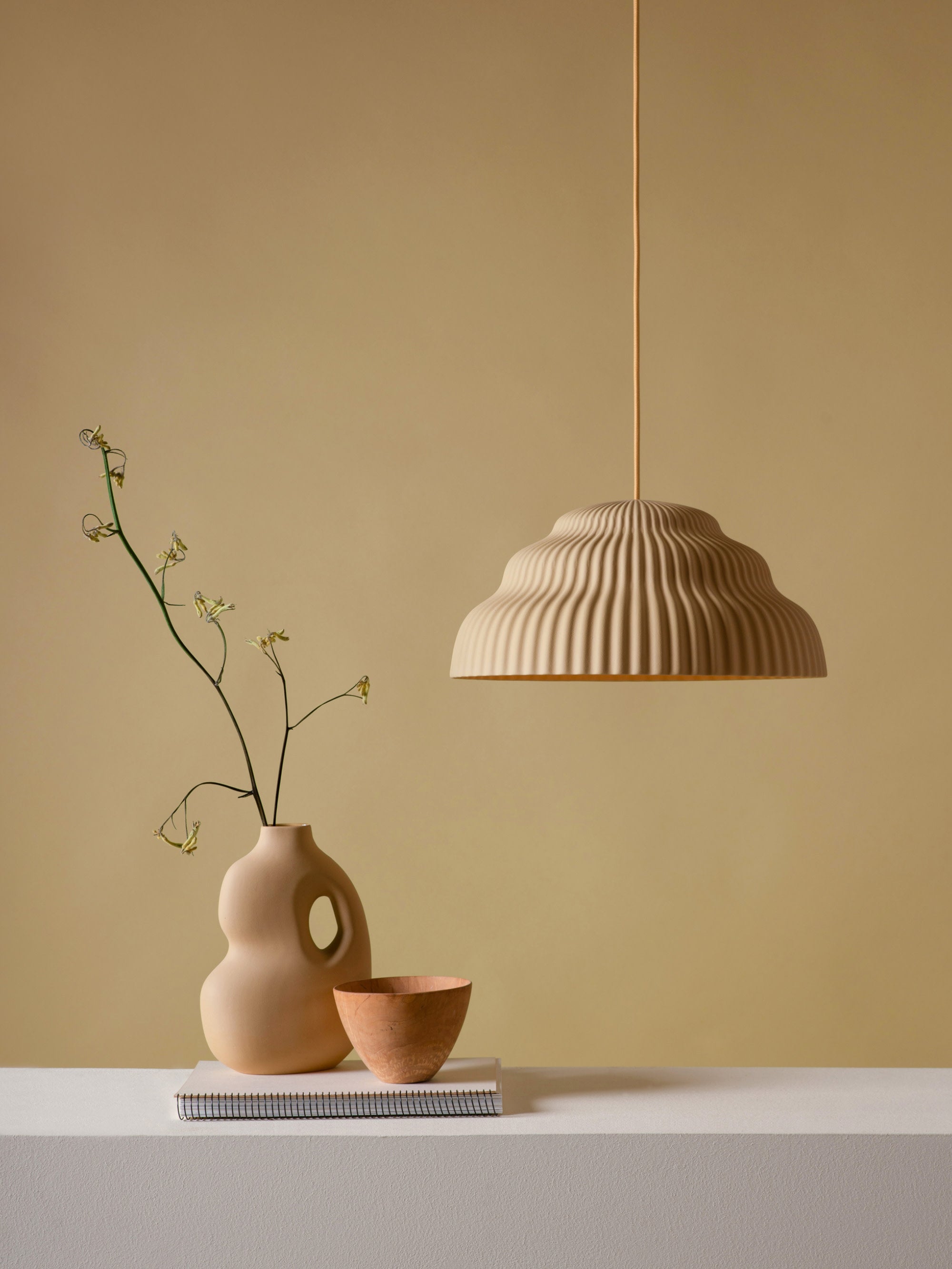 Kaskad Handmade Stoneware Pendant Light, in various sizes