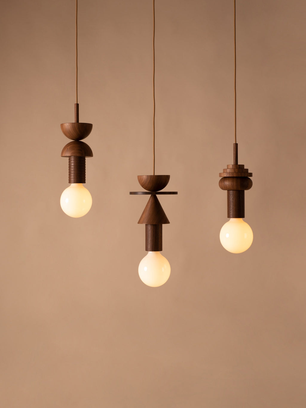 Walnuss Small Handmade Dimmable Pendant Light Junit