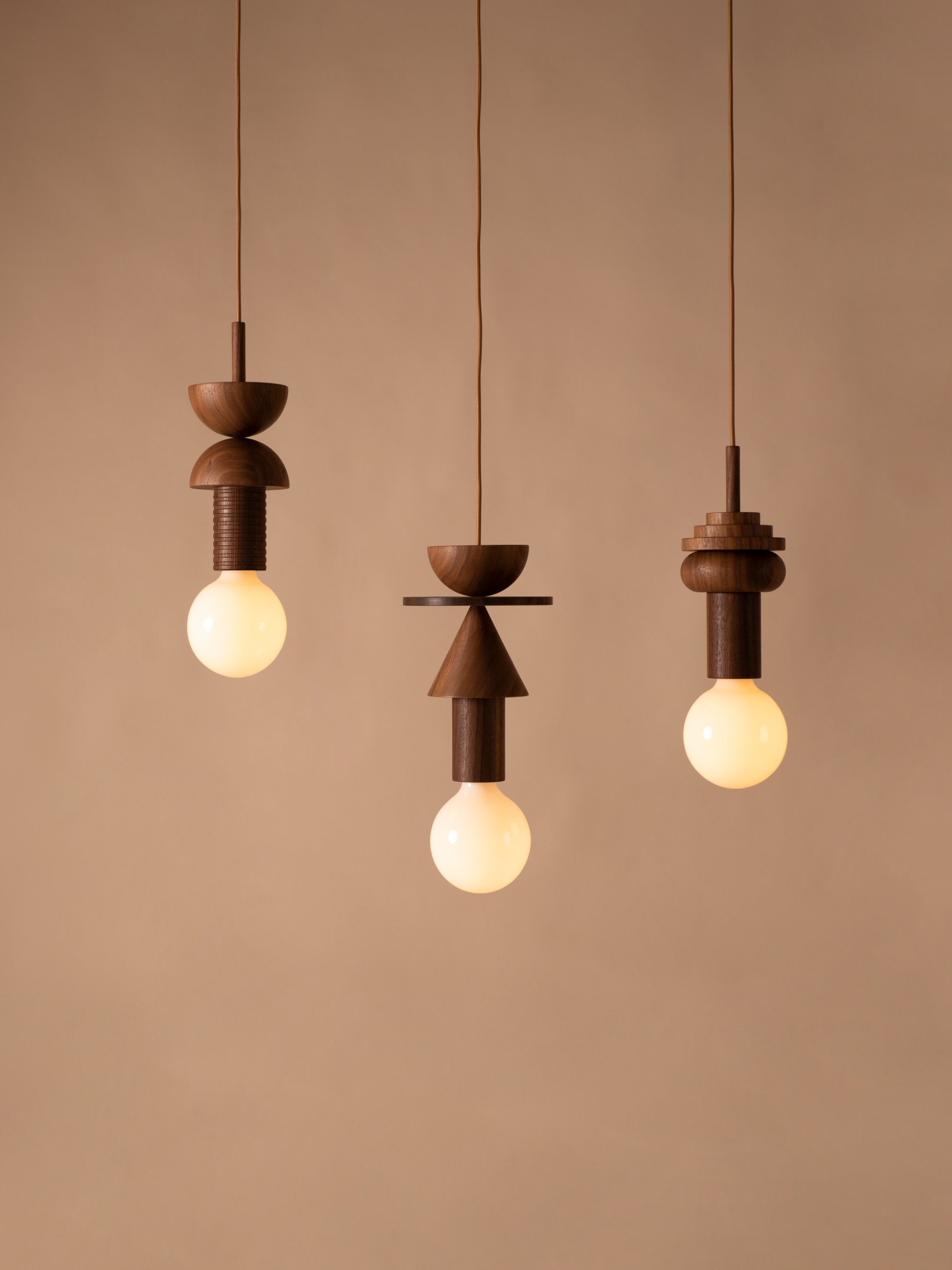 Walnuss Small Handmade Dimmable Pendant Light Junit