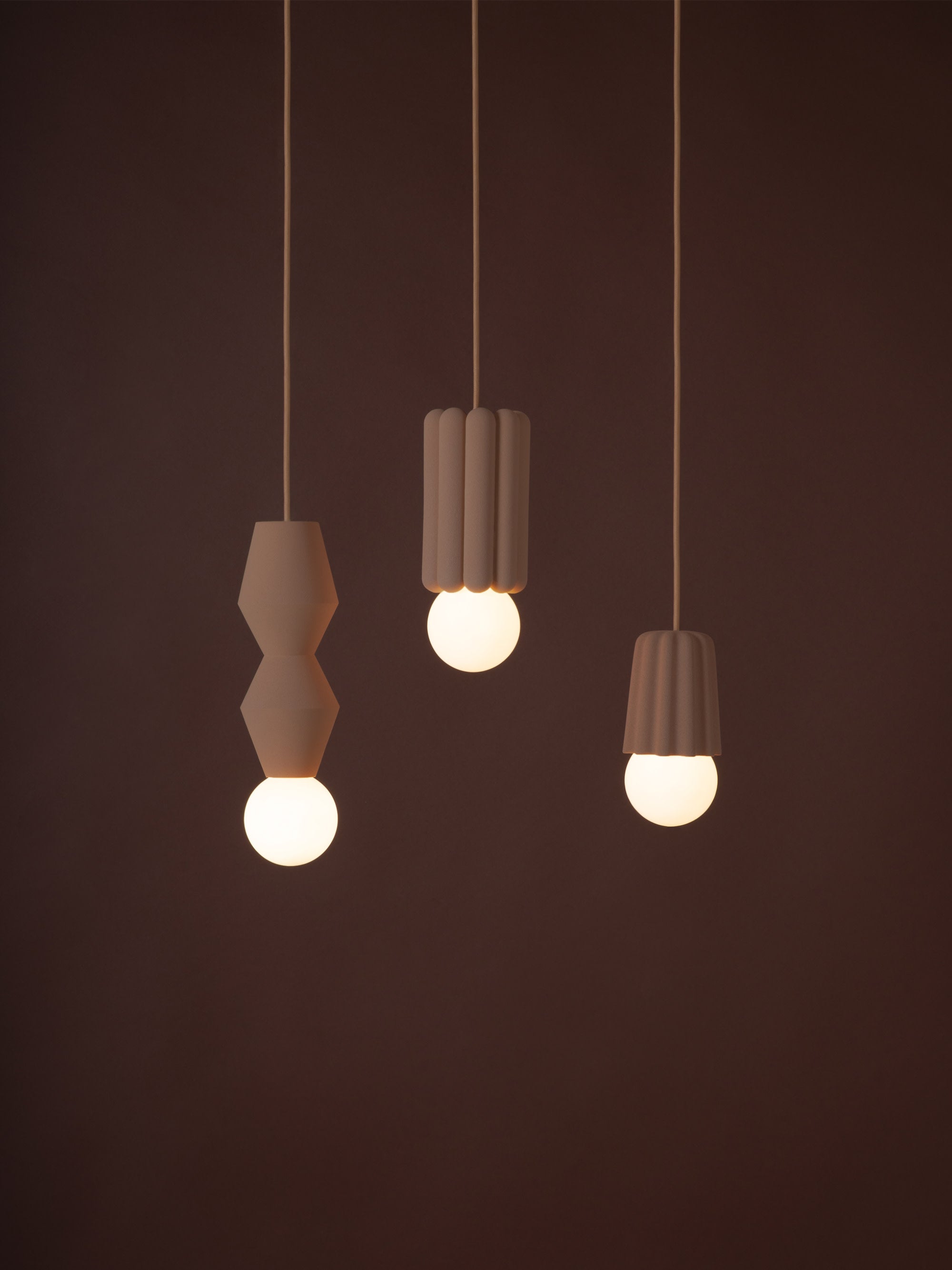 Small Handmade Dimmable Pendant Light STUCCO No. 1