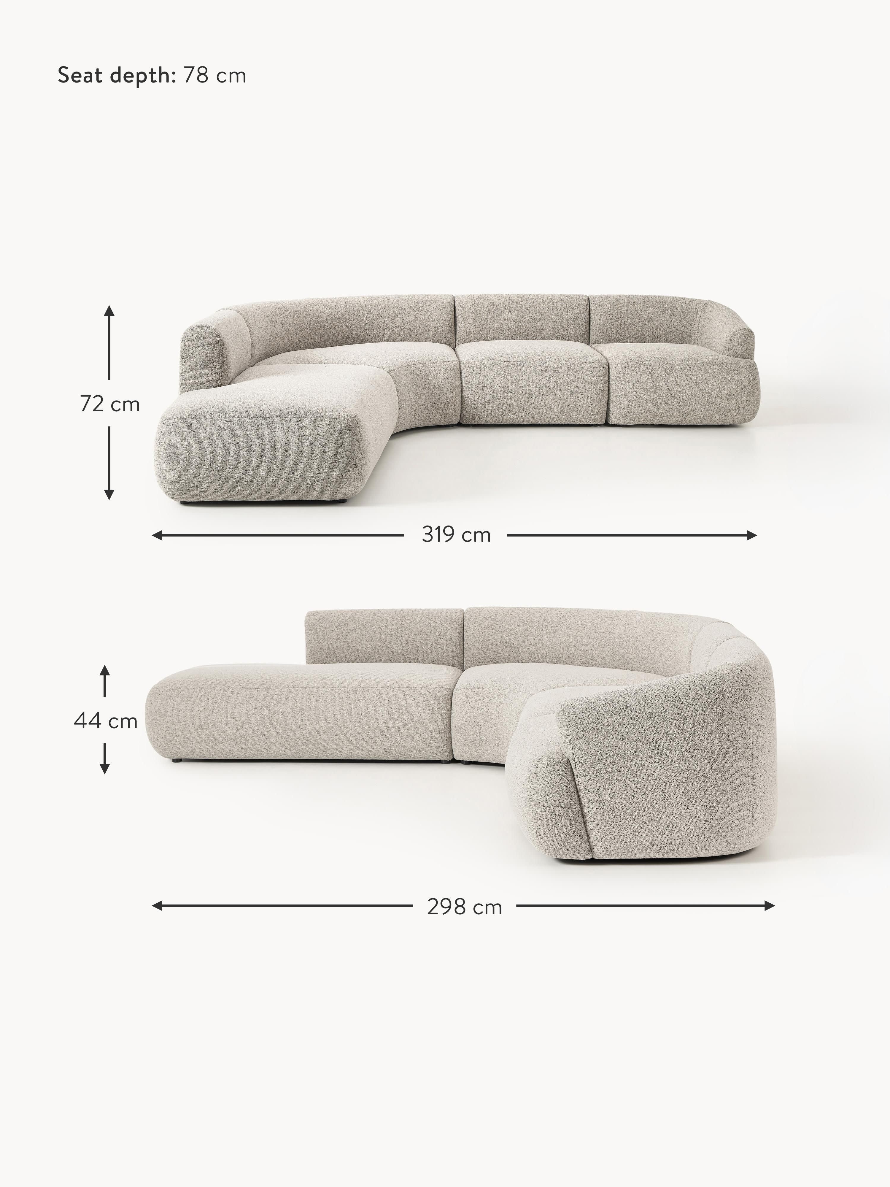 Sofia Modular Bouclé Corner Sofa (4-seater)