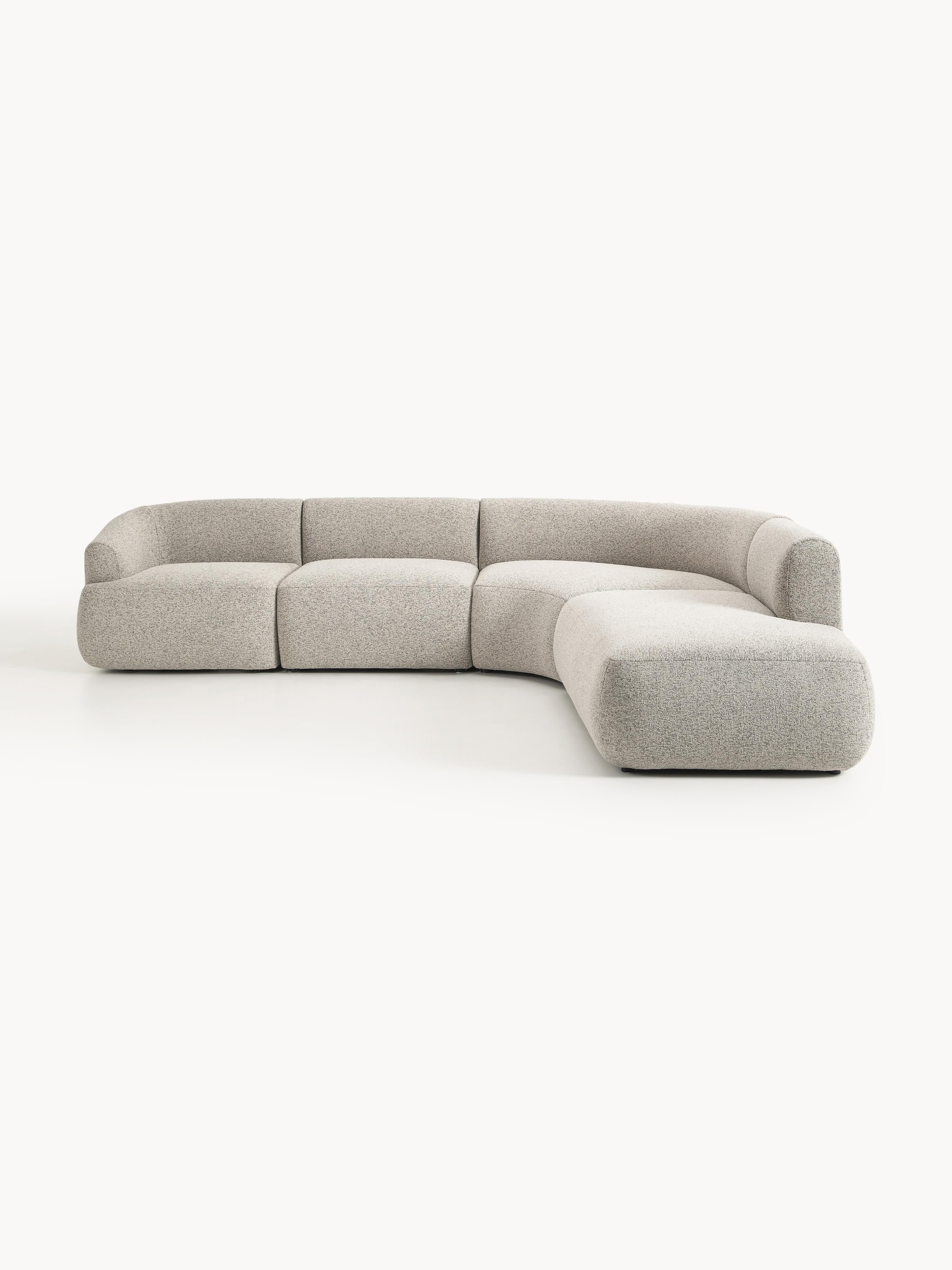 Sofia Modular Bouclé Corner Sofa (4-seater)