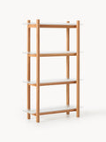 Gallery image 1 - Large Oak Shelving Unit Alex with Glass Shelves