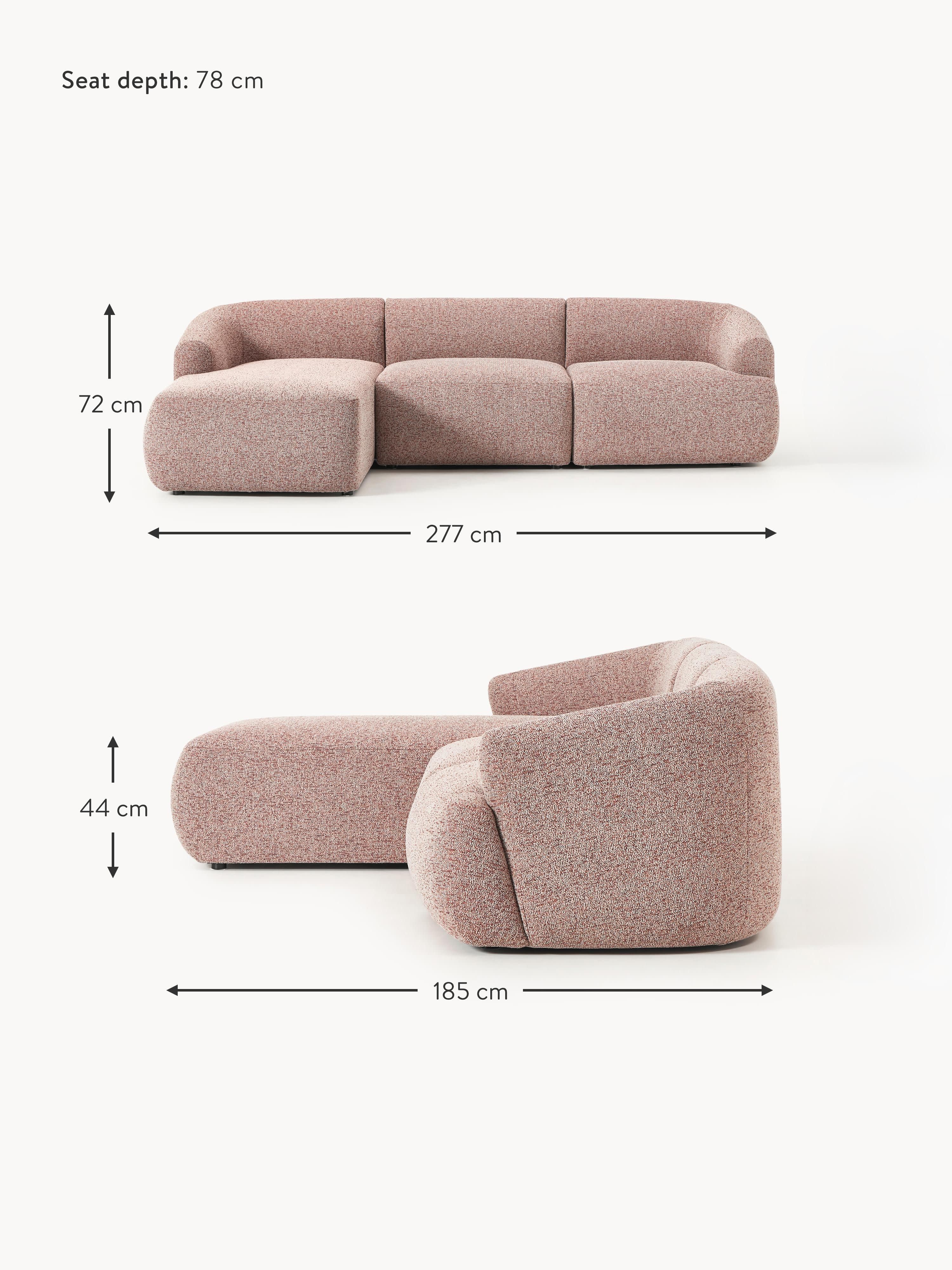 Sofia Modular Bouclé Corner Sofa (4-seater)