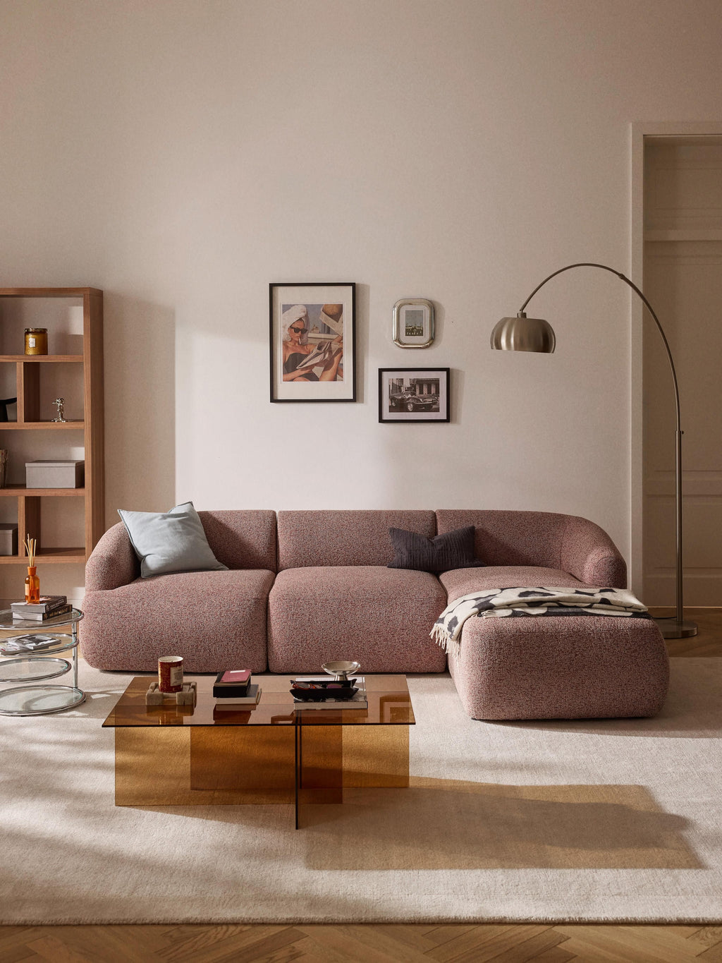 Sofia Modular Bouclé Corner Sofa (4-seater)