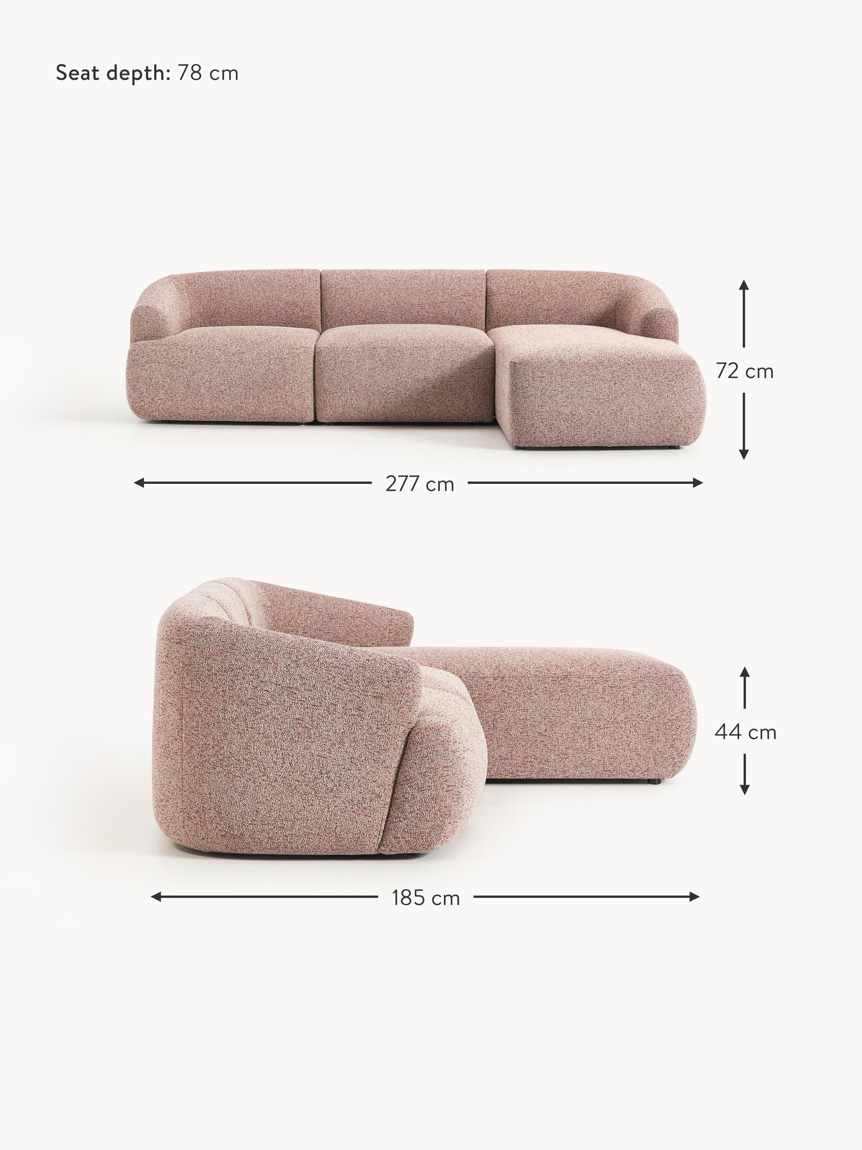Sofia Modular Bouclé Corner Sofa (4-seater)