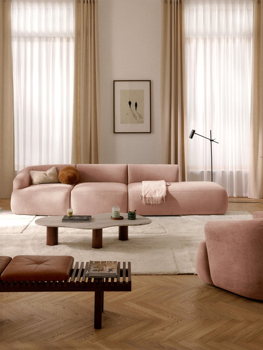 Sofia Modular Ottoman (4-seater)