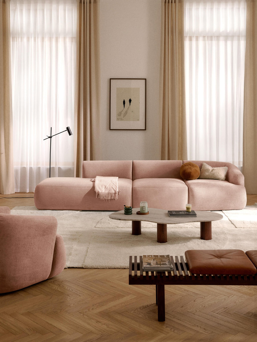 Sofia Modular Ottoman (4-seater)