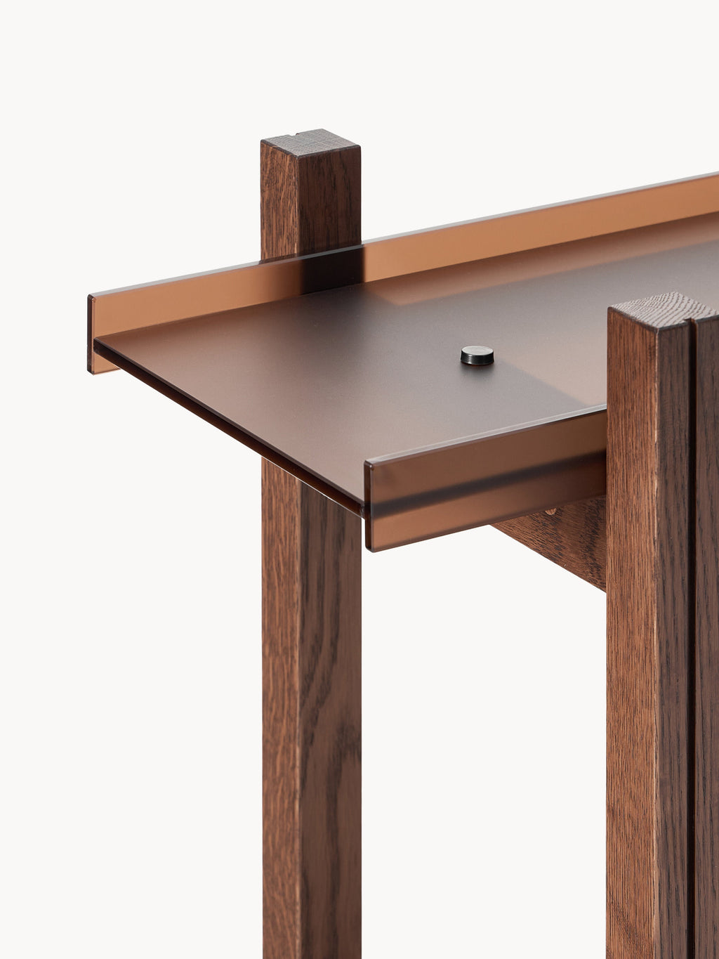 Alex Oak Shelving Unit with Glass Shelves