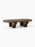 Gallery image 1 - Oval Oak Wood Coffee Table Nolan