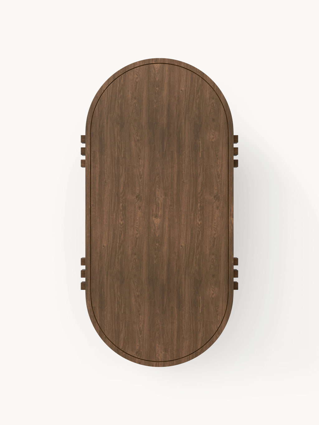 Nolan Oval Oak Wood Coffee Table