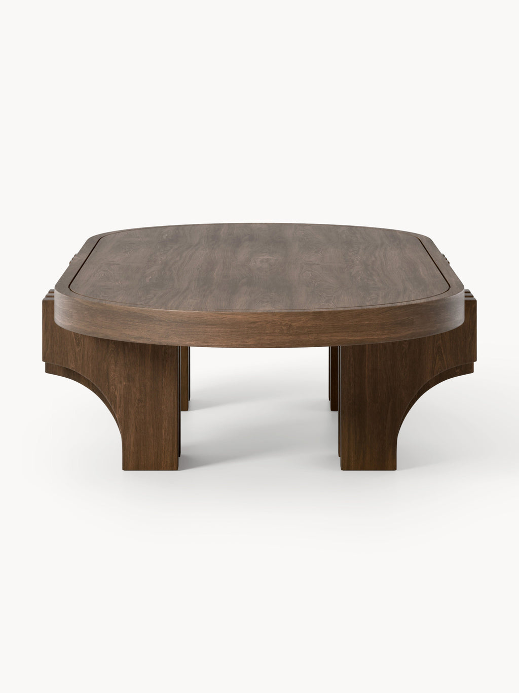 Nolan Oval Oak Wood Coffee Table