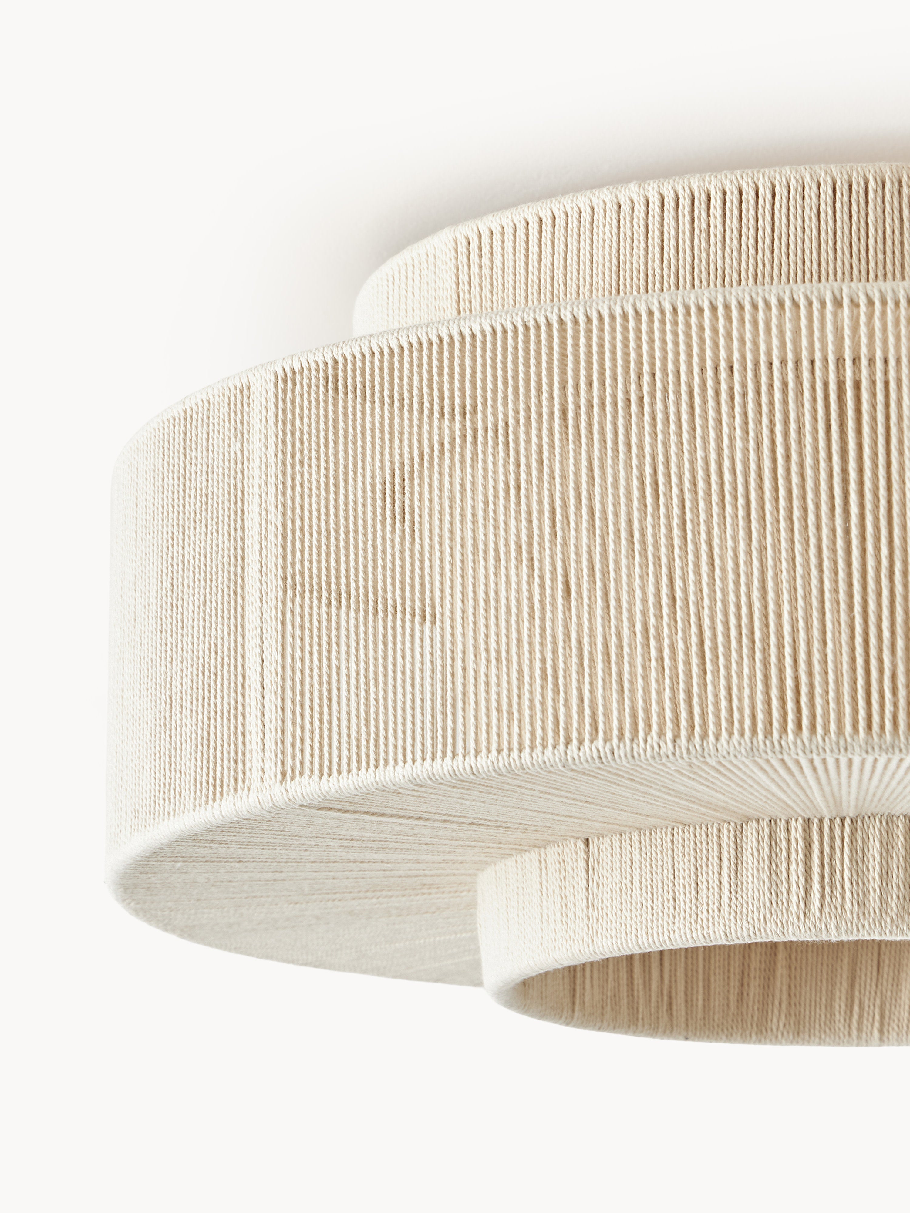 Lace Linen Thread Flushmount