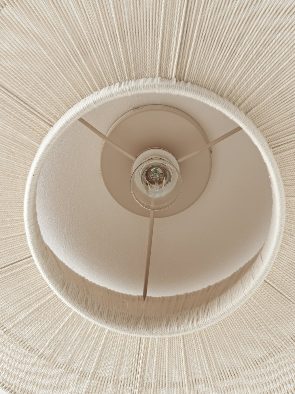 Lace Linen Thread Flushmount