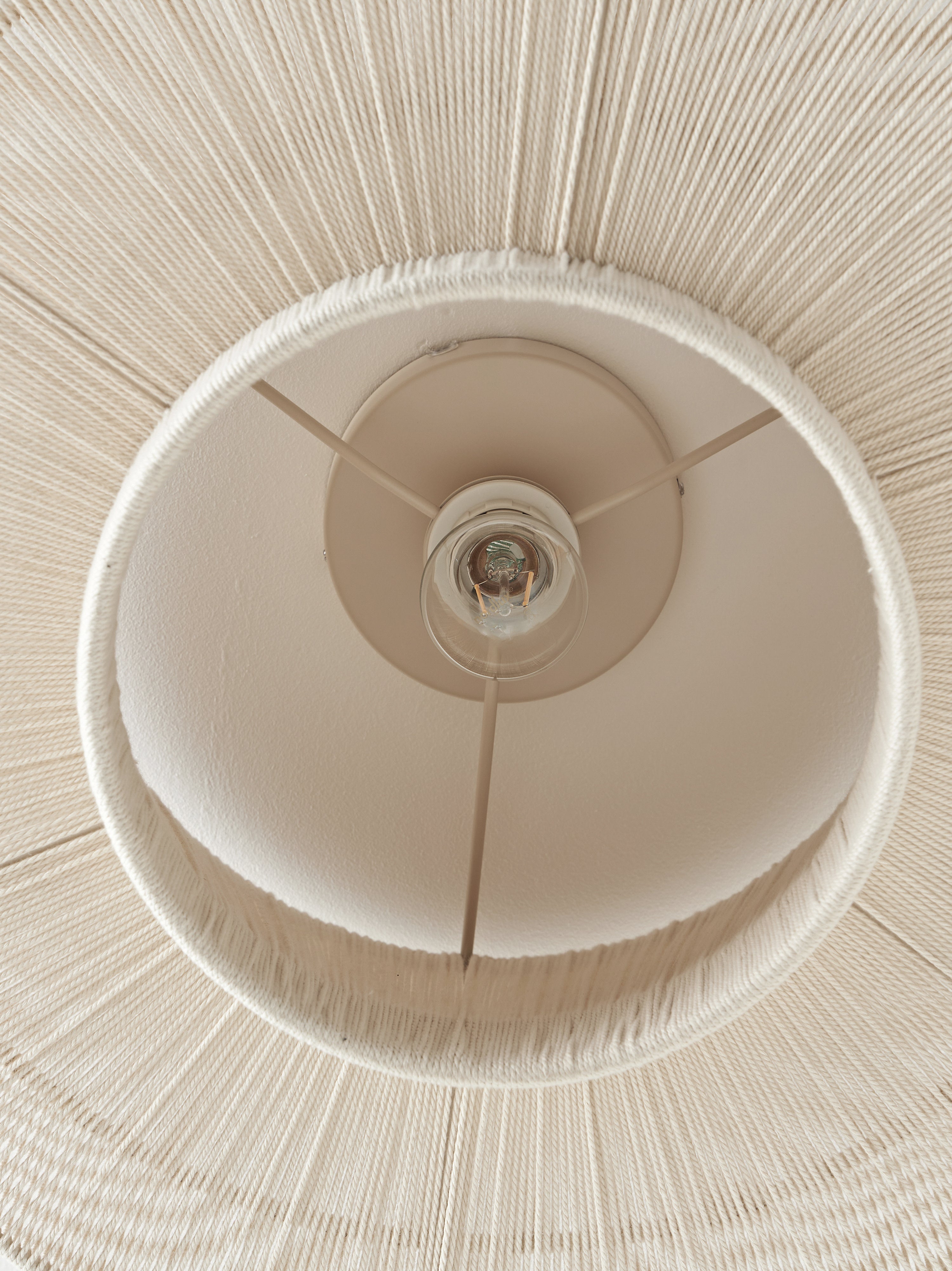Lace Linen Thread Flushmount