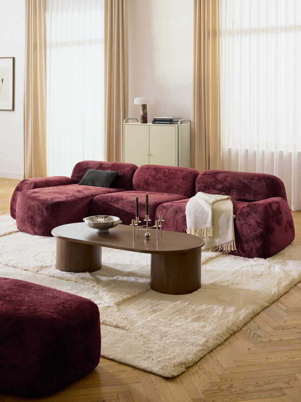 Wolke Modular Teddy Bouclé Corner Sofa (4-seater)