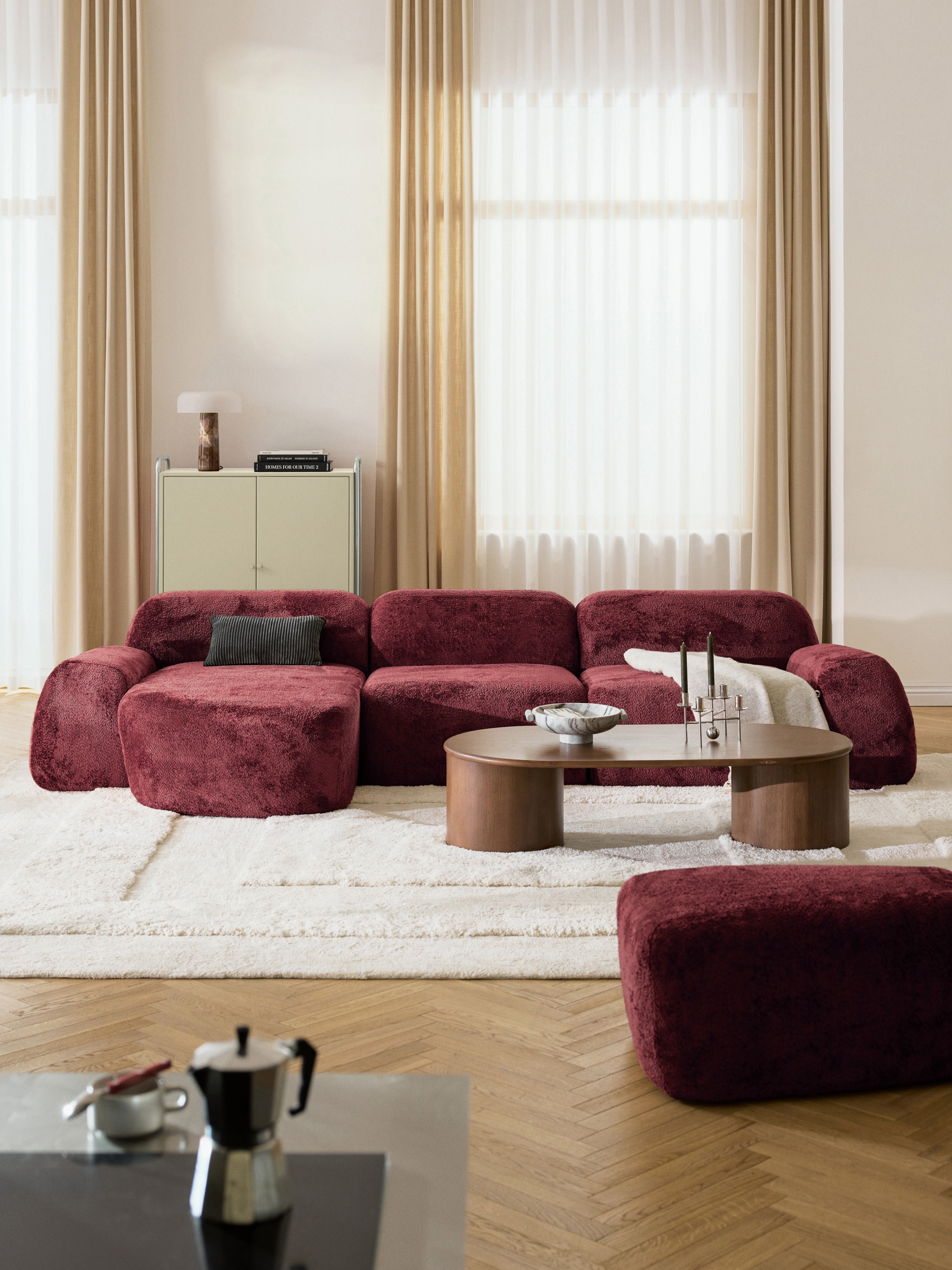 Wolke Modular Teddy Bouclé Corner Sofa (4-seater)