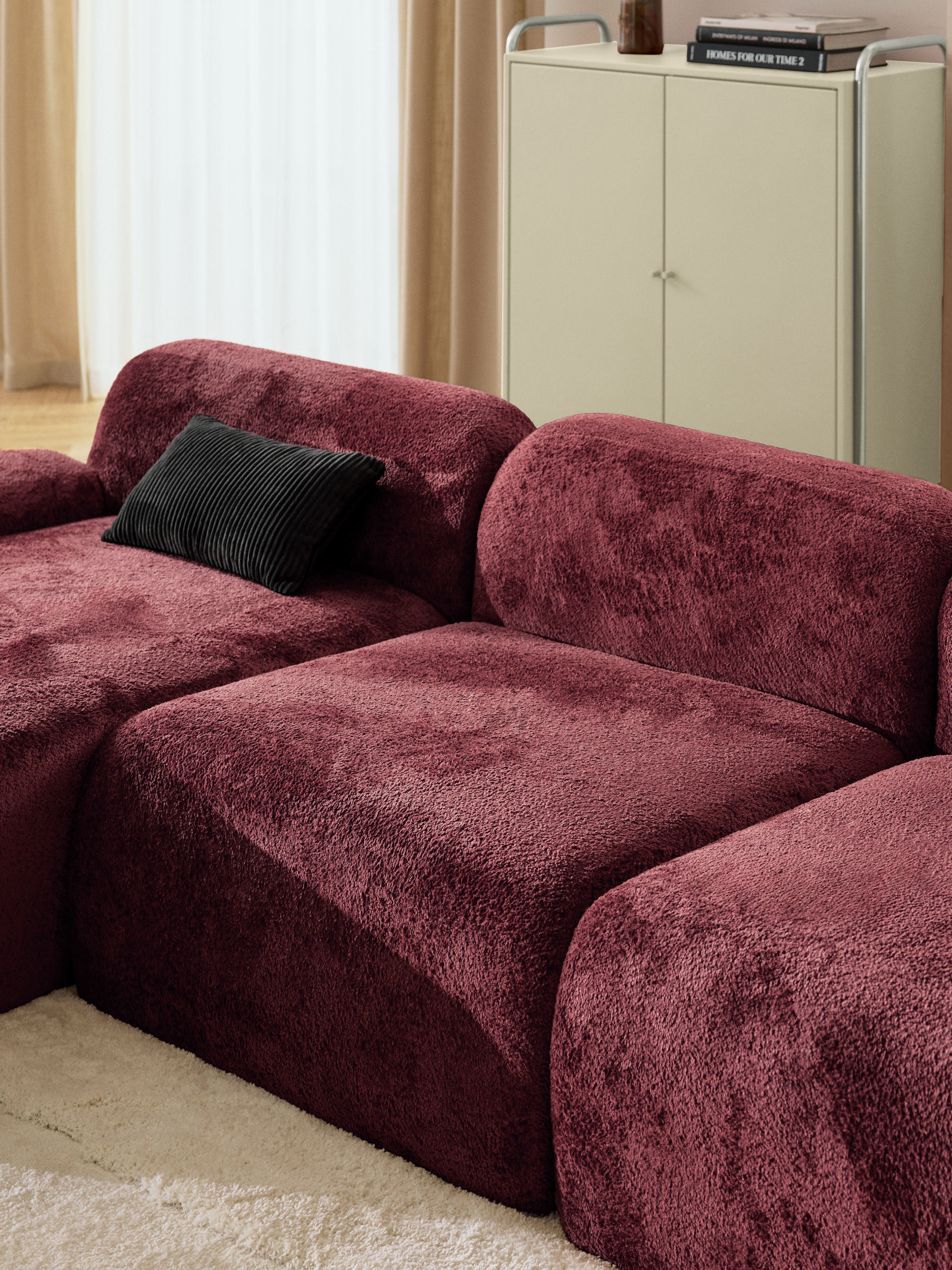 Wolke Modular Teddy Bouclé Corner Sofa (4-seater)