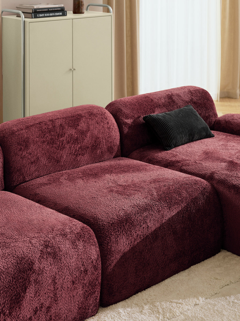 Wolke Modular Teddy Bouclé Corner Sofa (4-seater)