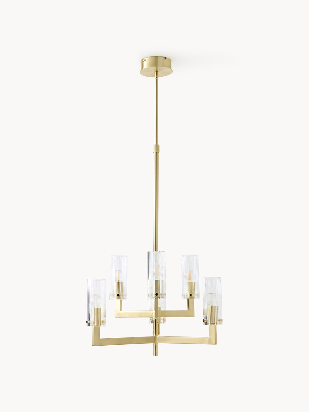 Emmi Ribbed Glass Chandelier