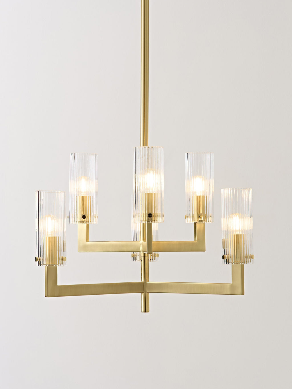 Emmi Ribbed Glass Chandelier