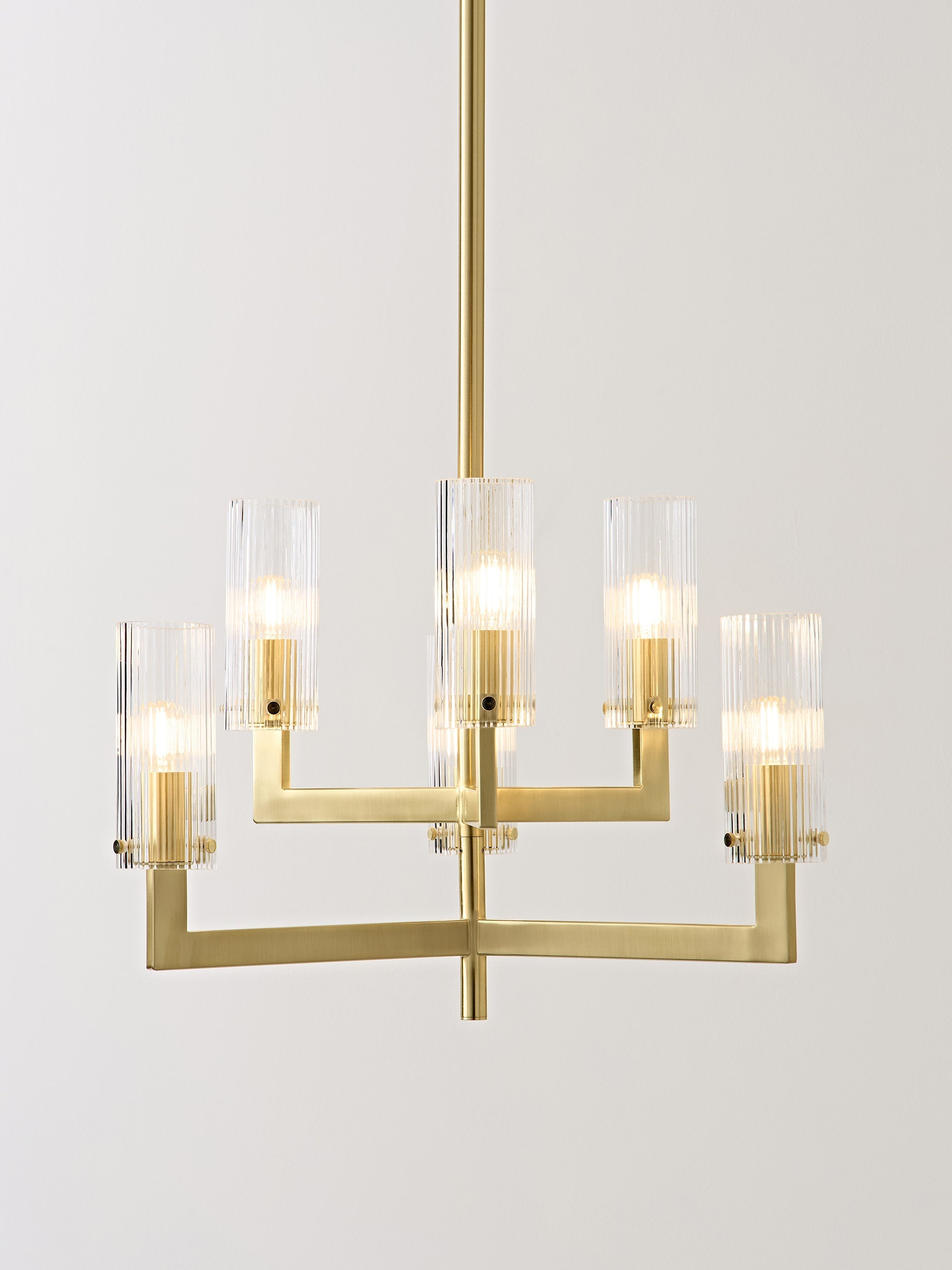 Emmi Ribbed Glass Chandelier
