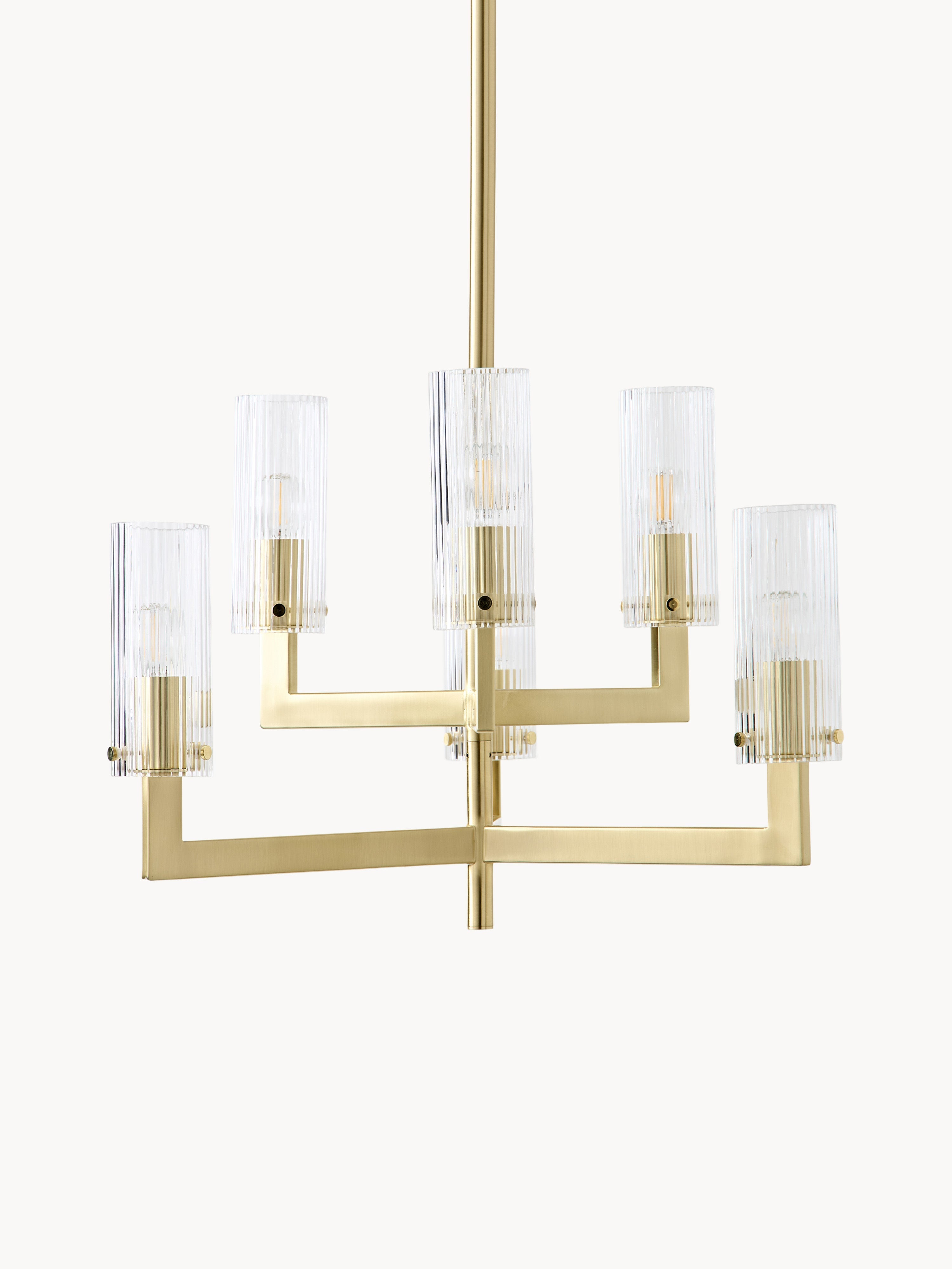 Gallery image 1 - Ribbed Glass Chandelier Emmi