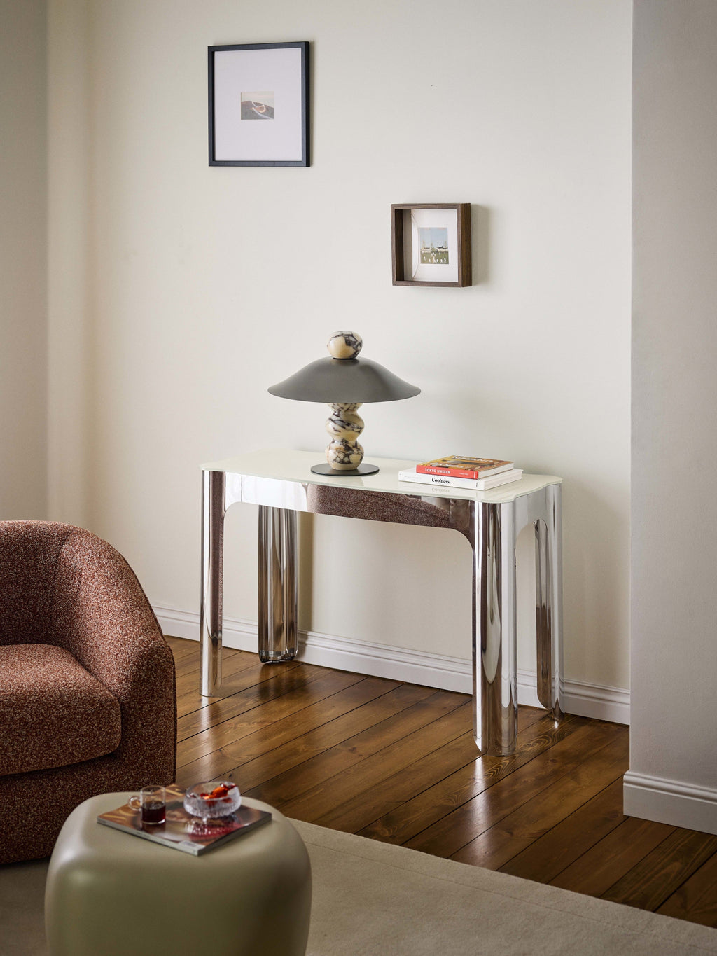 Georgia Console Table with Glass Top