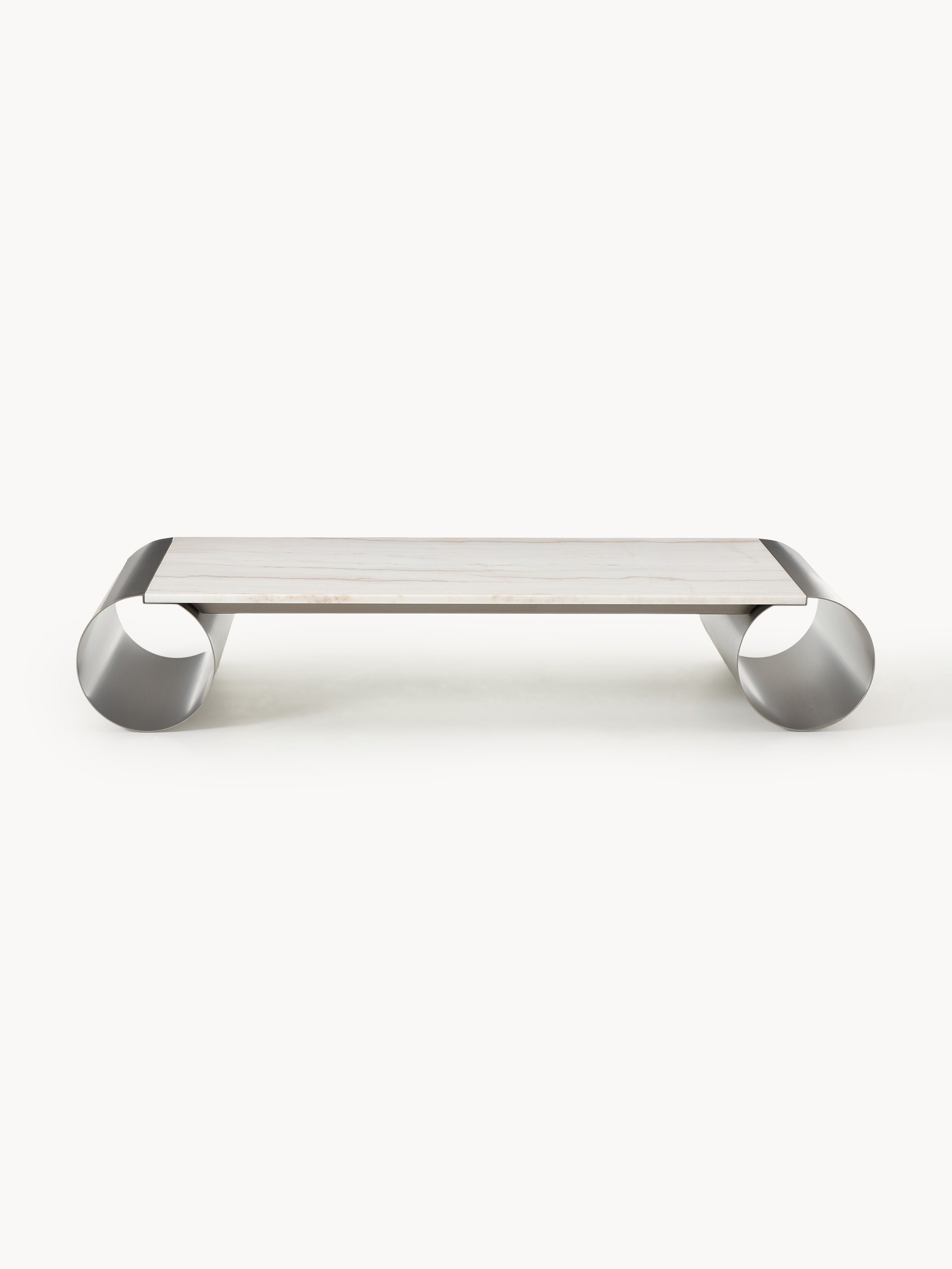 Blaze XL Coffee Table with Marble Top, W 160 cm
